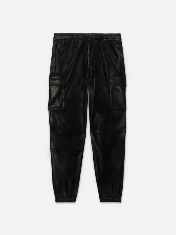 Cargo Leather Pant -- Noir sold by Frame Denim