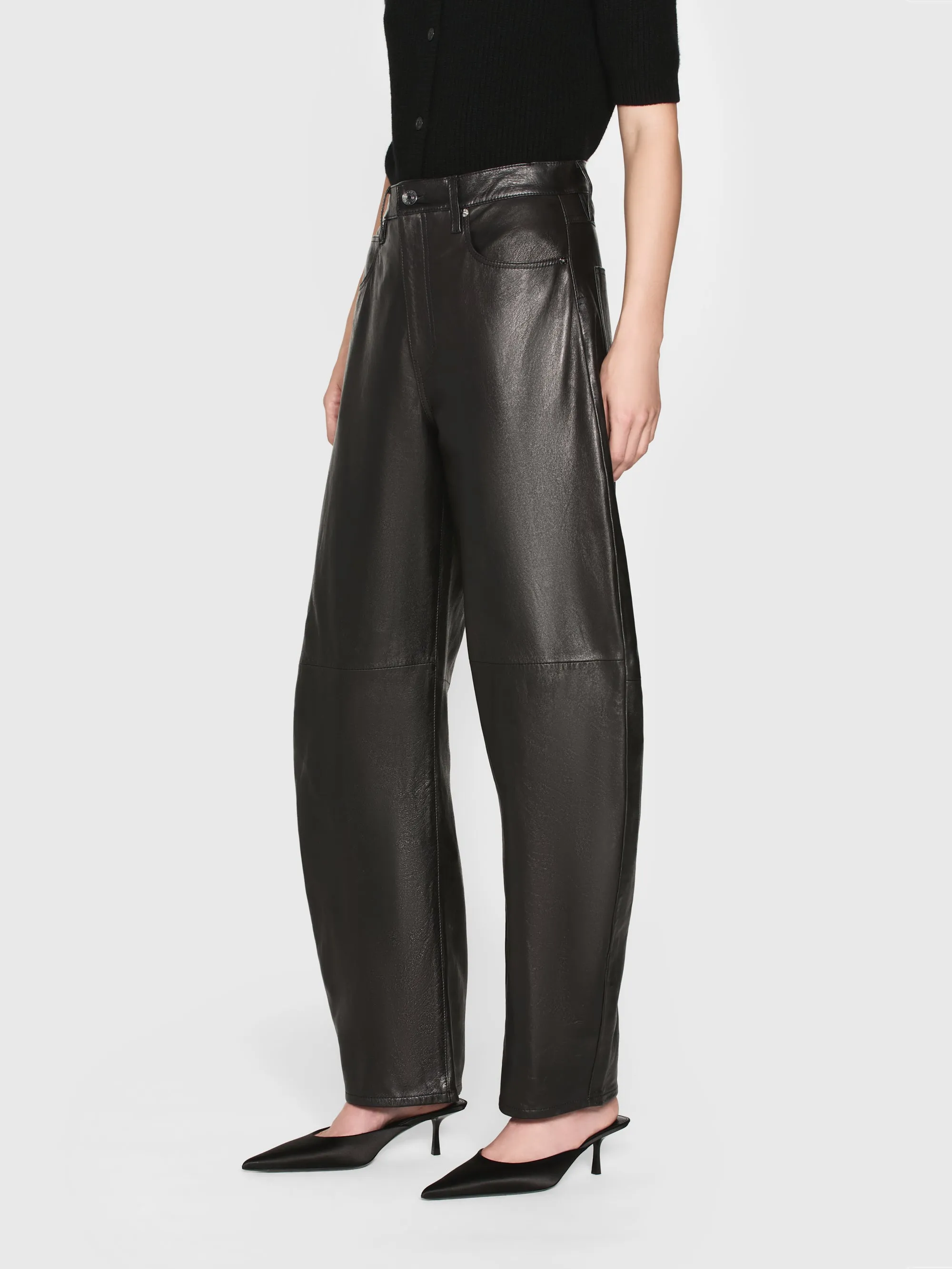 The Leather Bubble -- Black sold by Frame Denim product image thumbnail 4