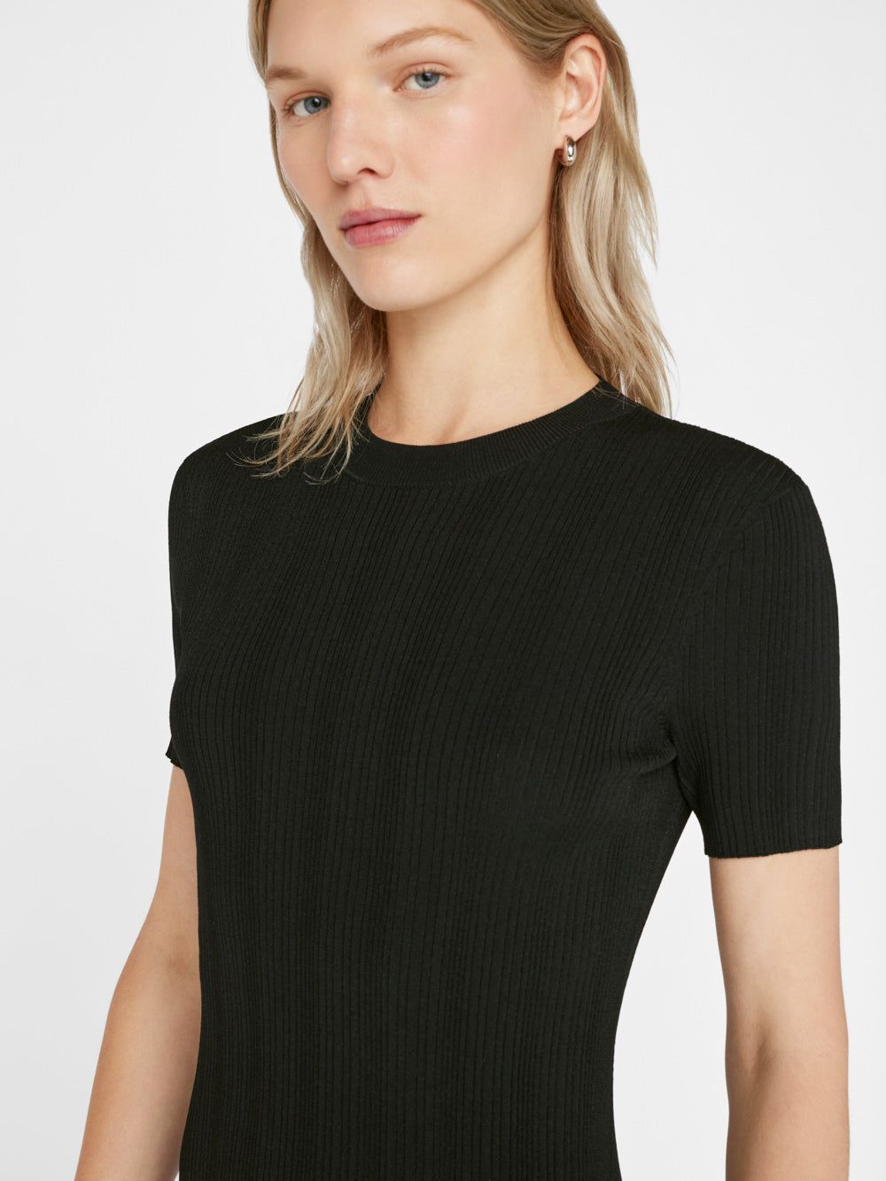 Mixed Rib Cutout Mini Dress -- Noir sold by Frame Denim product image thumbnail 2