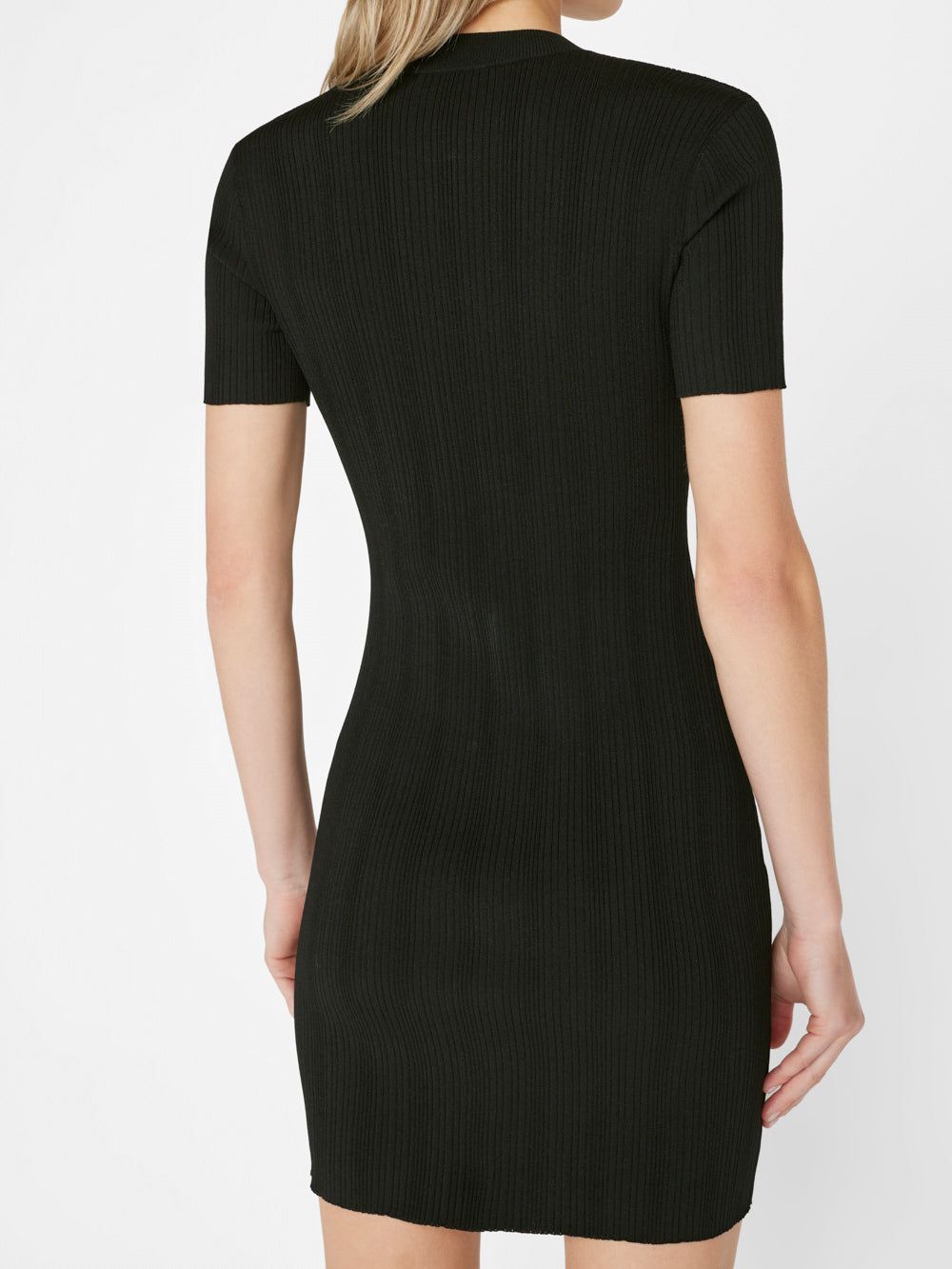 Mixed Rib Cutout Mini Dress -- Noir sold by Frame Denim product image thumbnail 4
