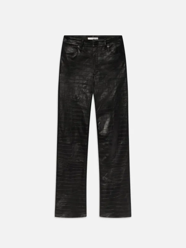 The Leather Ruler -- Black Croc sold by Frame Denim