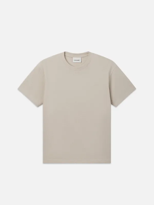 Boxy Textured Tee -- Off White sold by Frame Denim