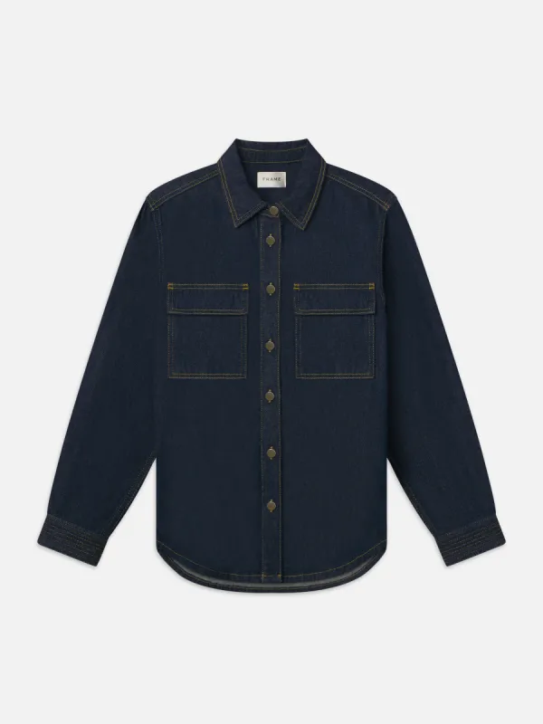 The Trapunto Shirt -- Rinse made by Frame Denim