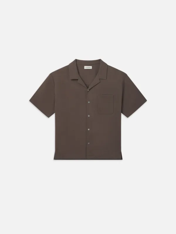 Duo Fold Relaxed Shirt -- Taupe sold by Frame Denim