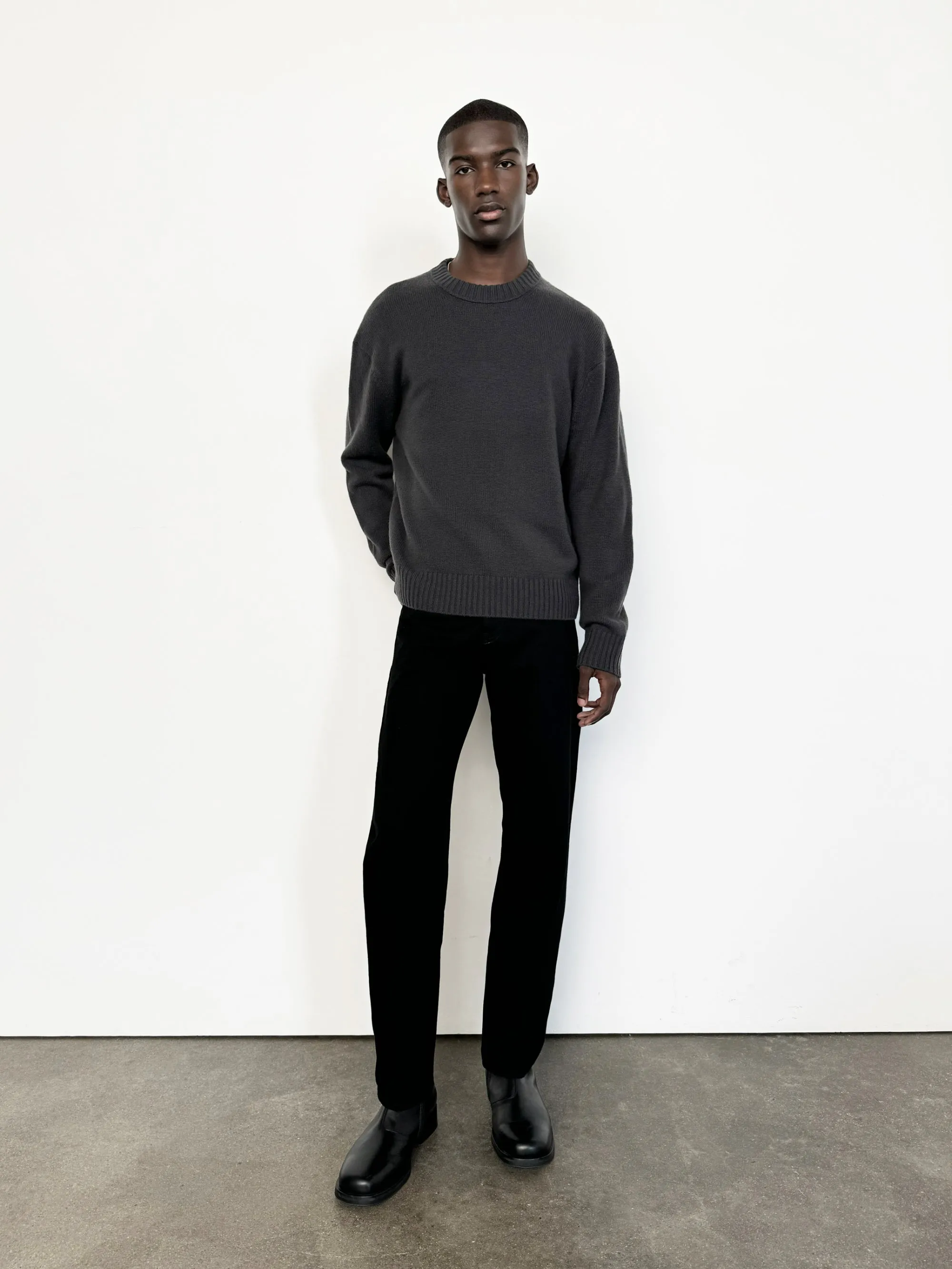Cashmere Crewneck Sweater -- Dark Grey sold by Frame Denim product image thumbnail 2