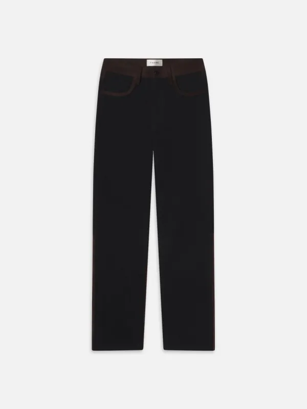 The Equestrian Straight -- Trouble Suede made by Frame Denim