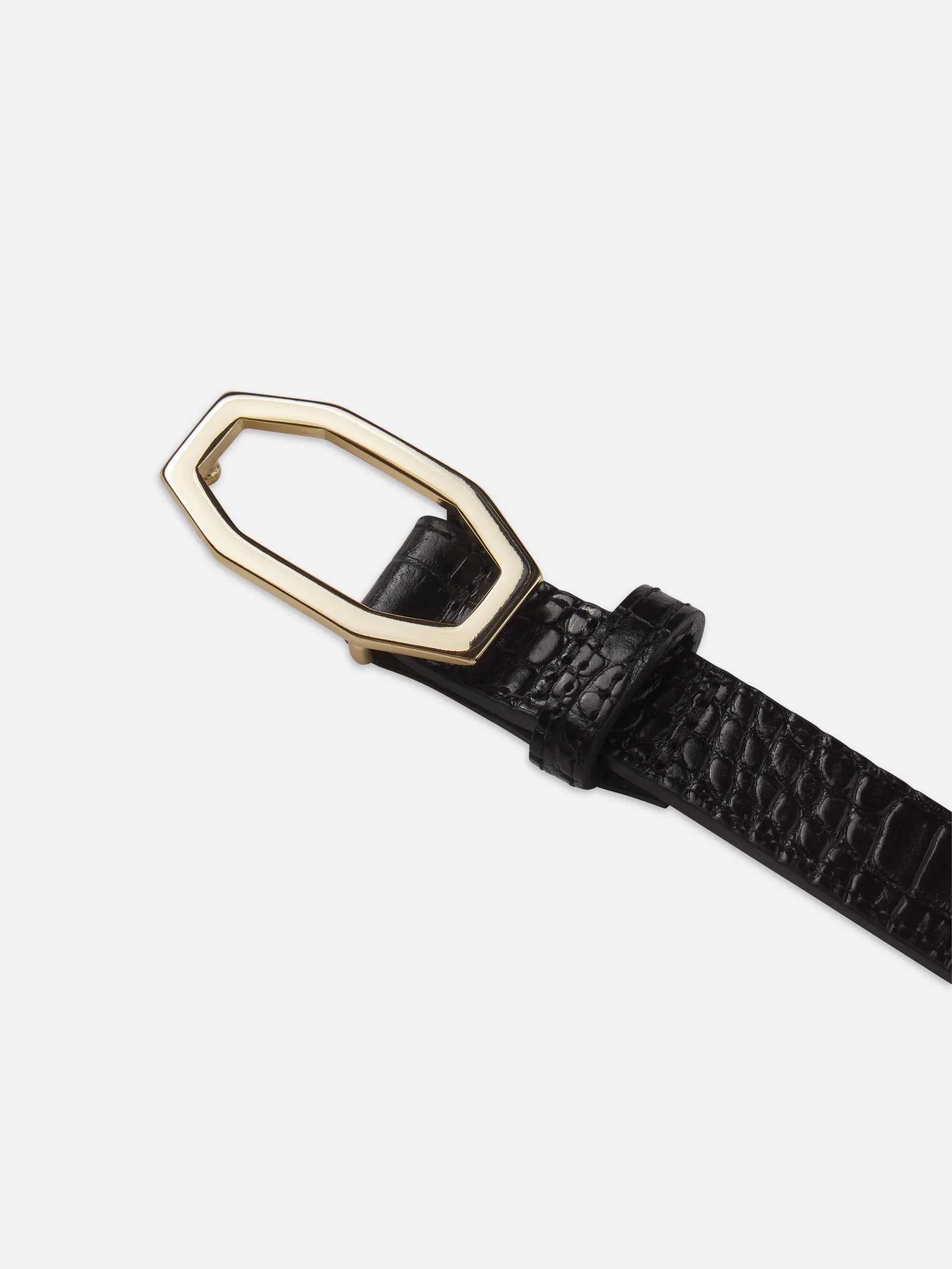 Angular Buckle Belt -- Black Croc sold by Frame Denim product image thumbnail 3