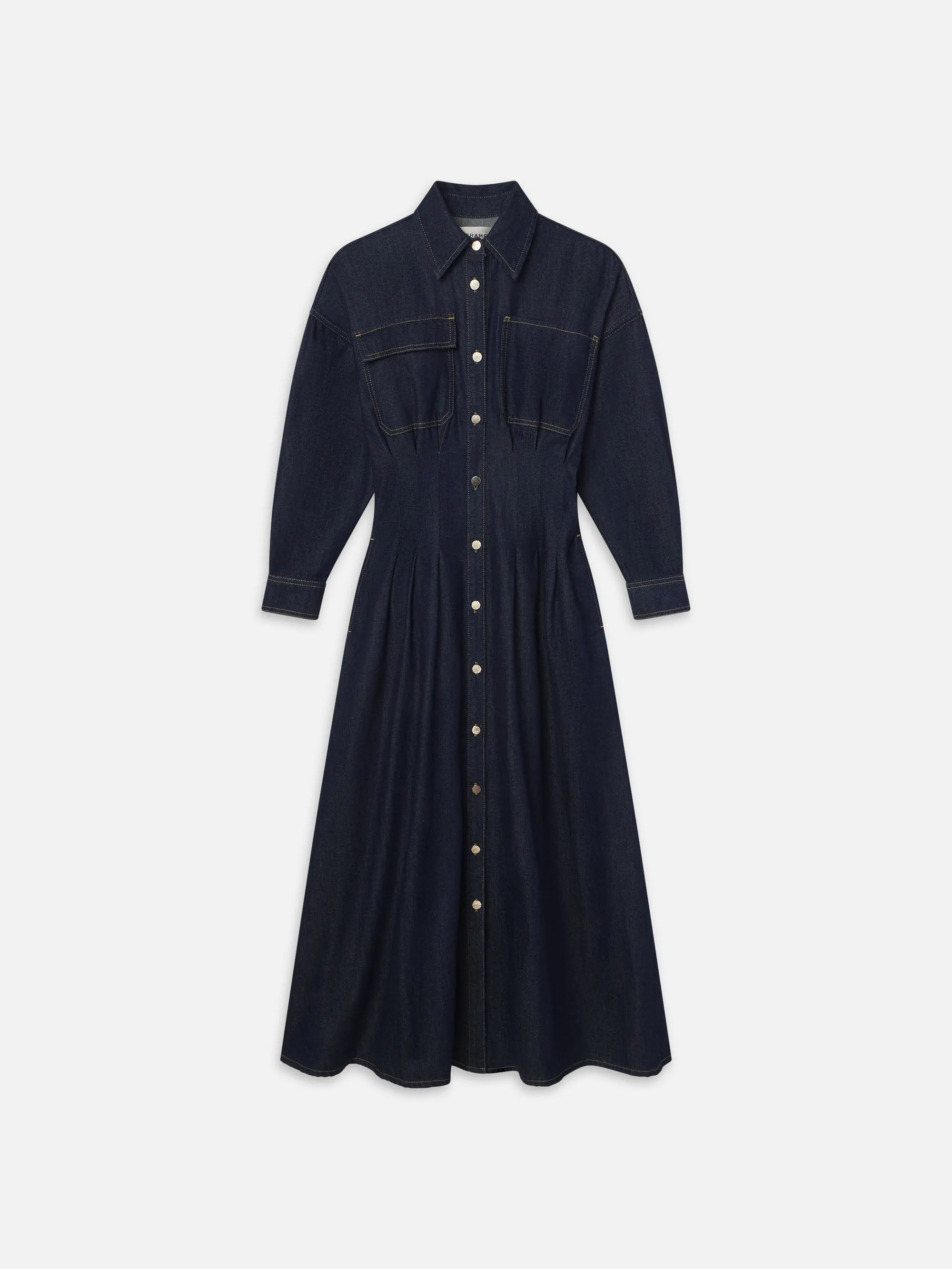 The Nipped Dress -- Rinse sold by Frame Denim