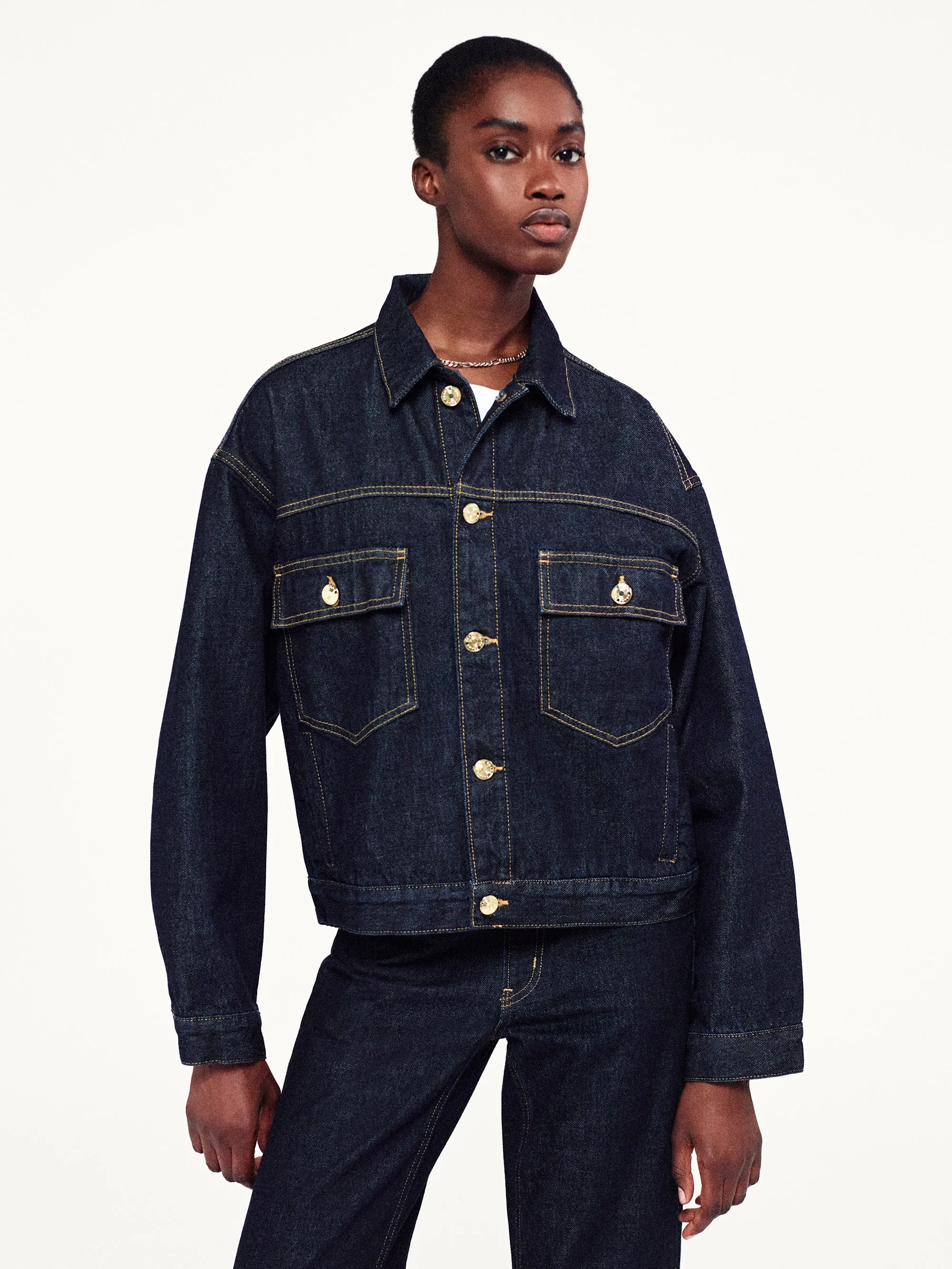 The Boxy Jacket -- Rinse sold by Frame Denim product image thumbnail 2