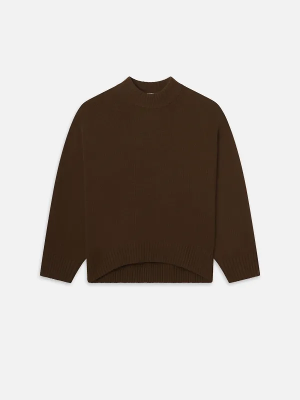 Oversized Cashmere Crew -- Moss made by Frame Denim