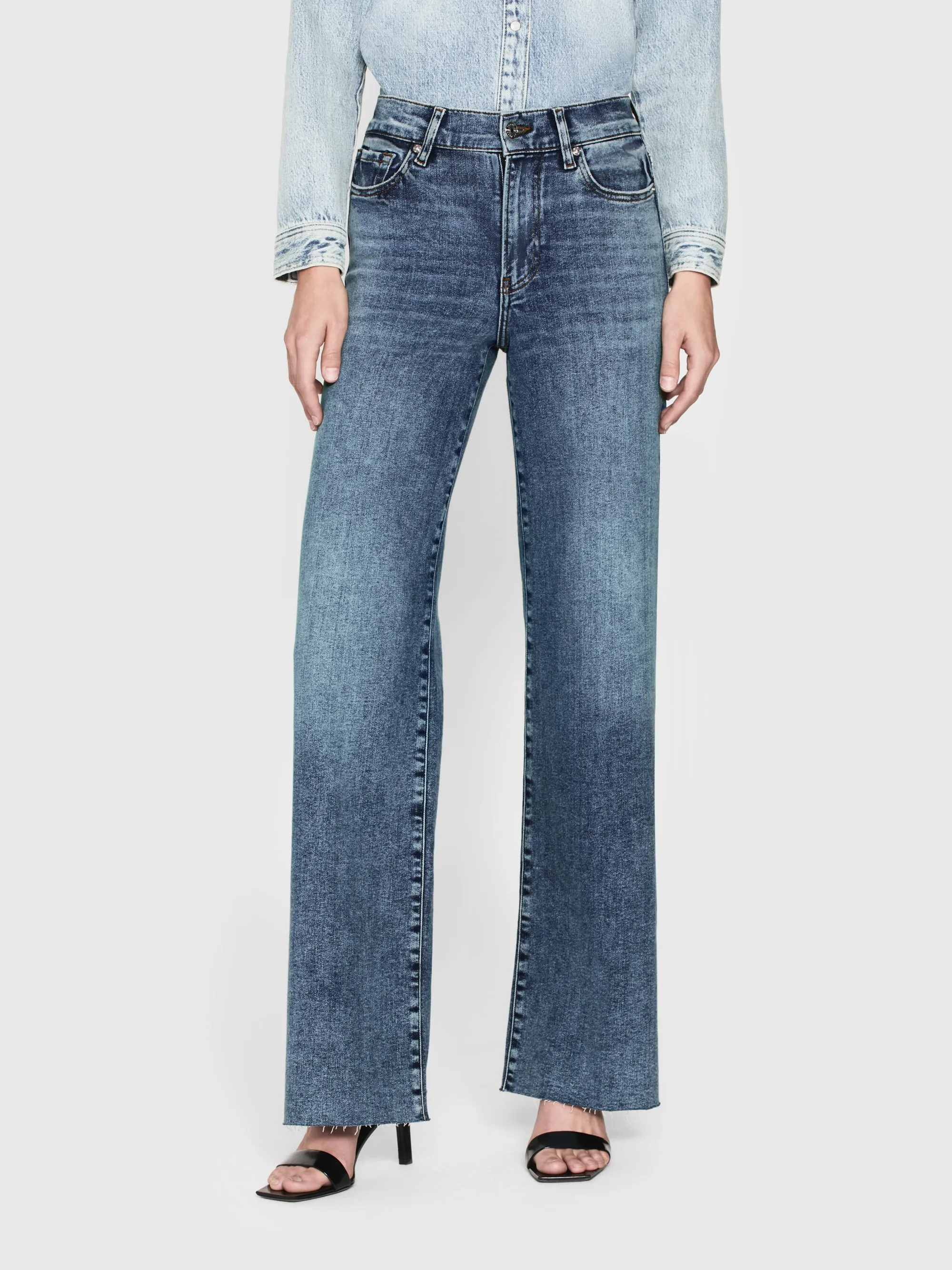 Le Slim Palazzo Raw Hem -- Rowley Raw After sold by Frame Denim product image thumbnail 2