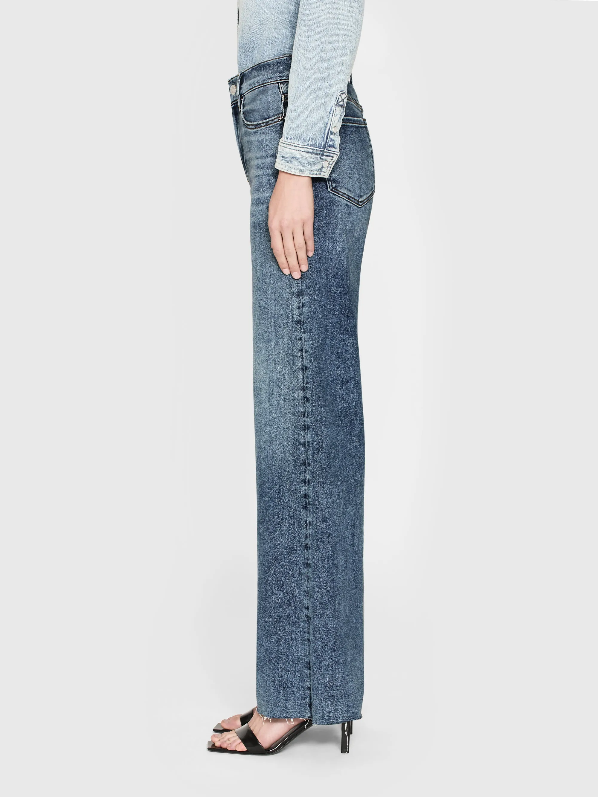 Le Slim Palazzo Raw Hem -- Rowley Raw After sold by Frame Denim product image thumbnail 4