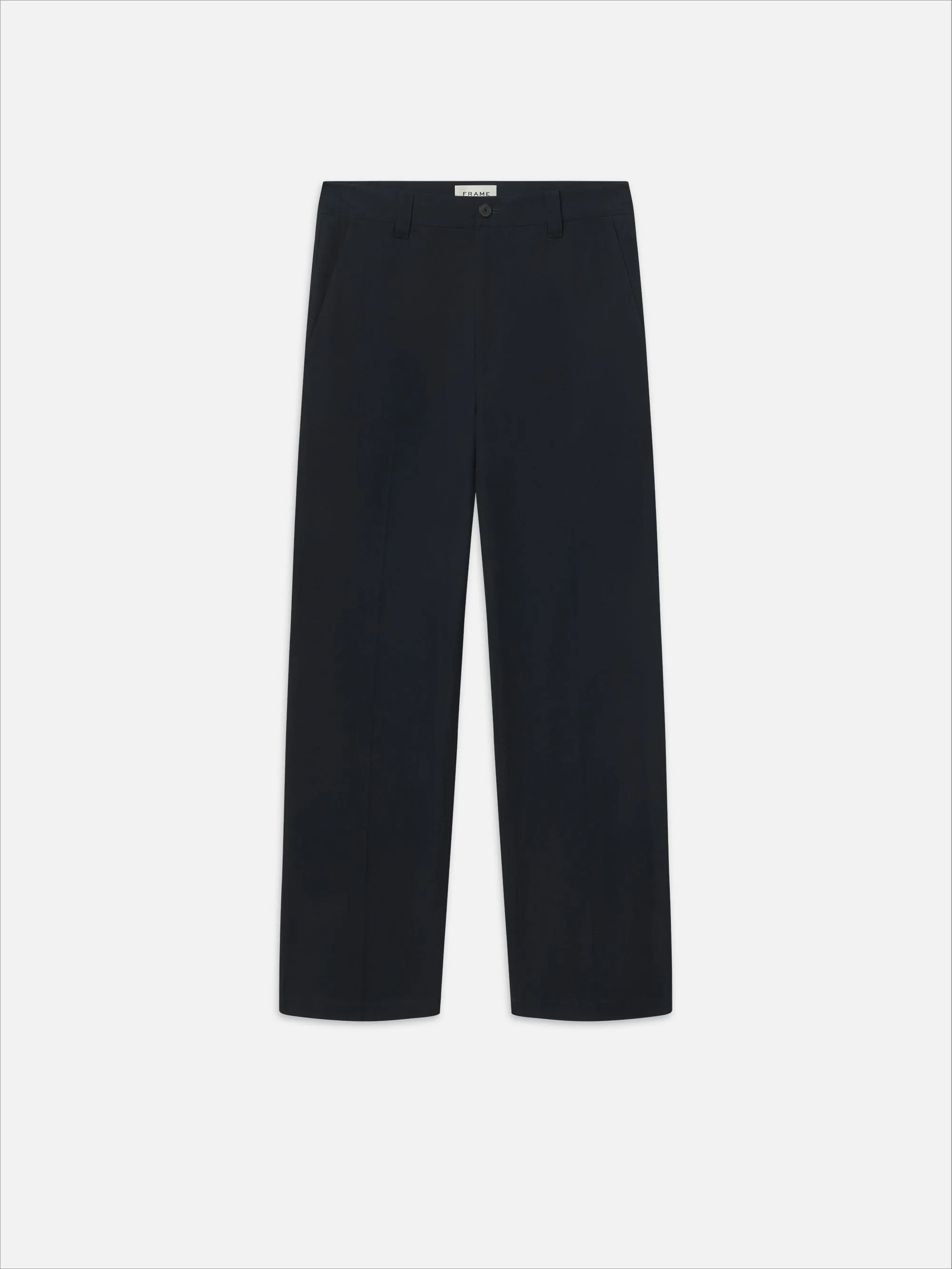 Straight Leg Chino Trousers -- Dark Navy sold by Frame Denim