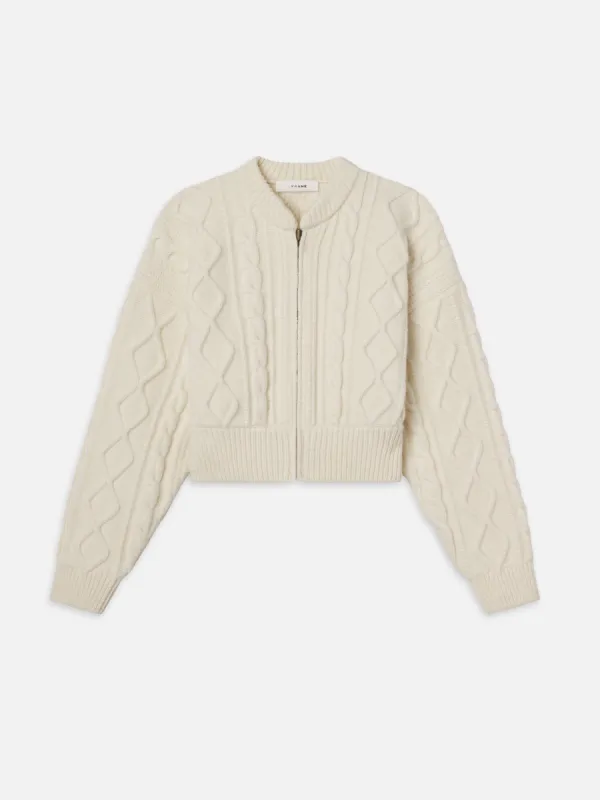 Cable Cardi -- Cream sold by Frame Denim