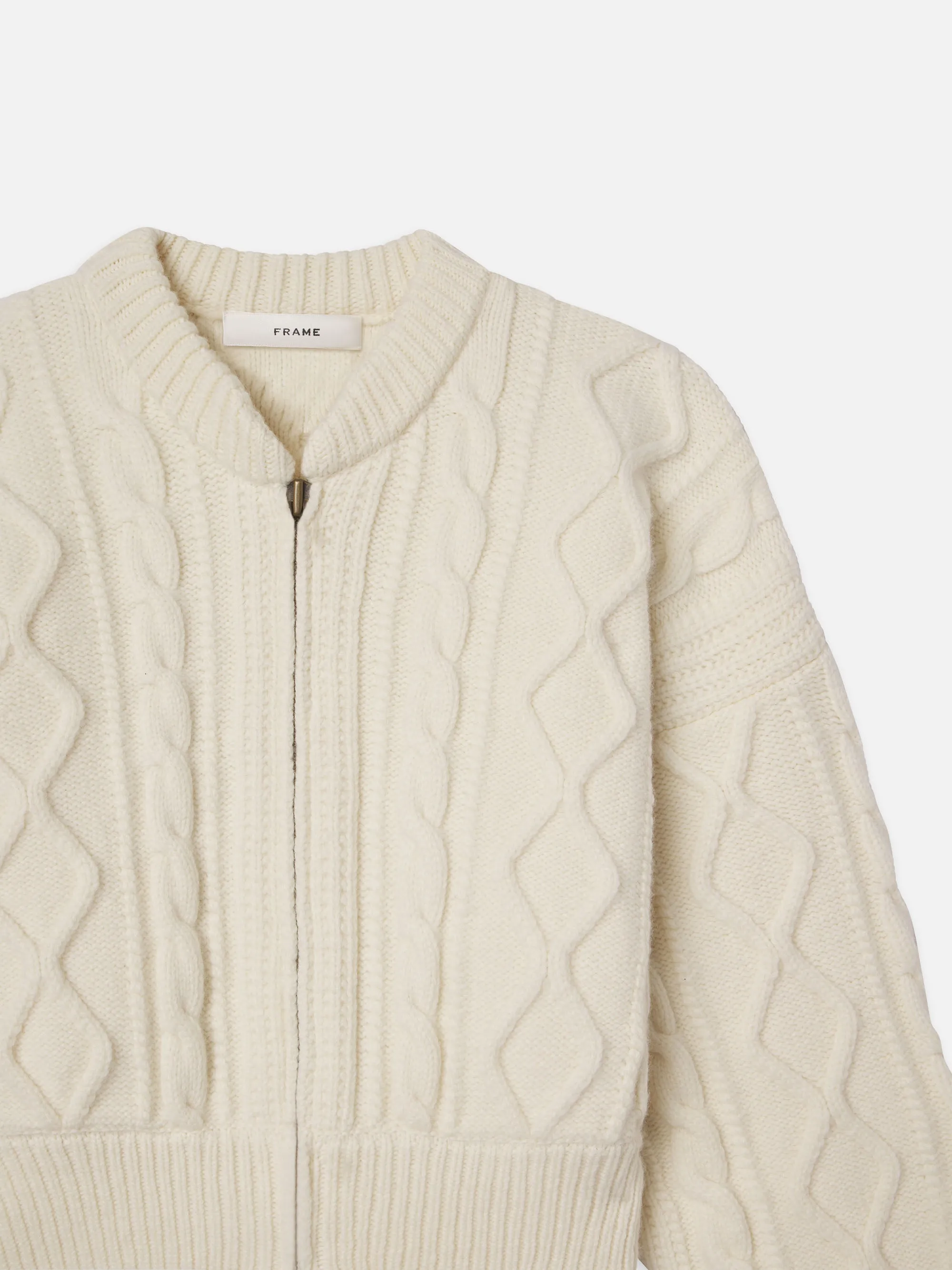 Cable Cardi -- Cream sold by Frame Denim product image thumbnail 3