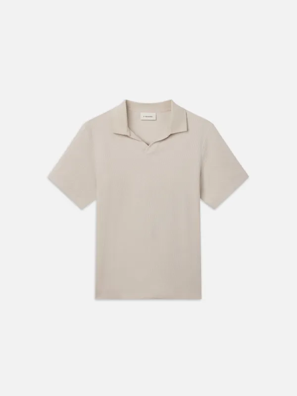 Jacquard Polo -- Light Khaki sold by Frame Denim