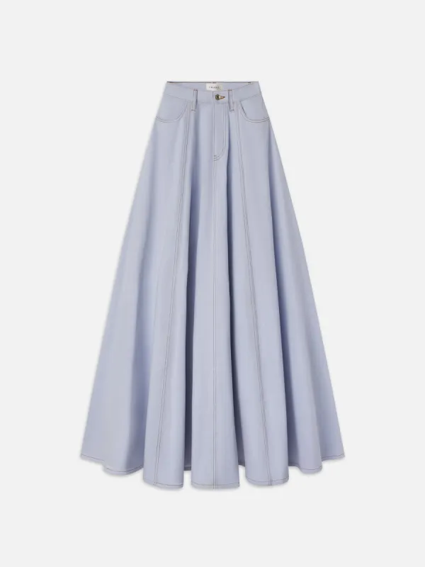 The Denim Ball Skirt -- Celeste made by Frame Denim