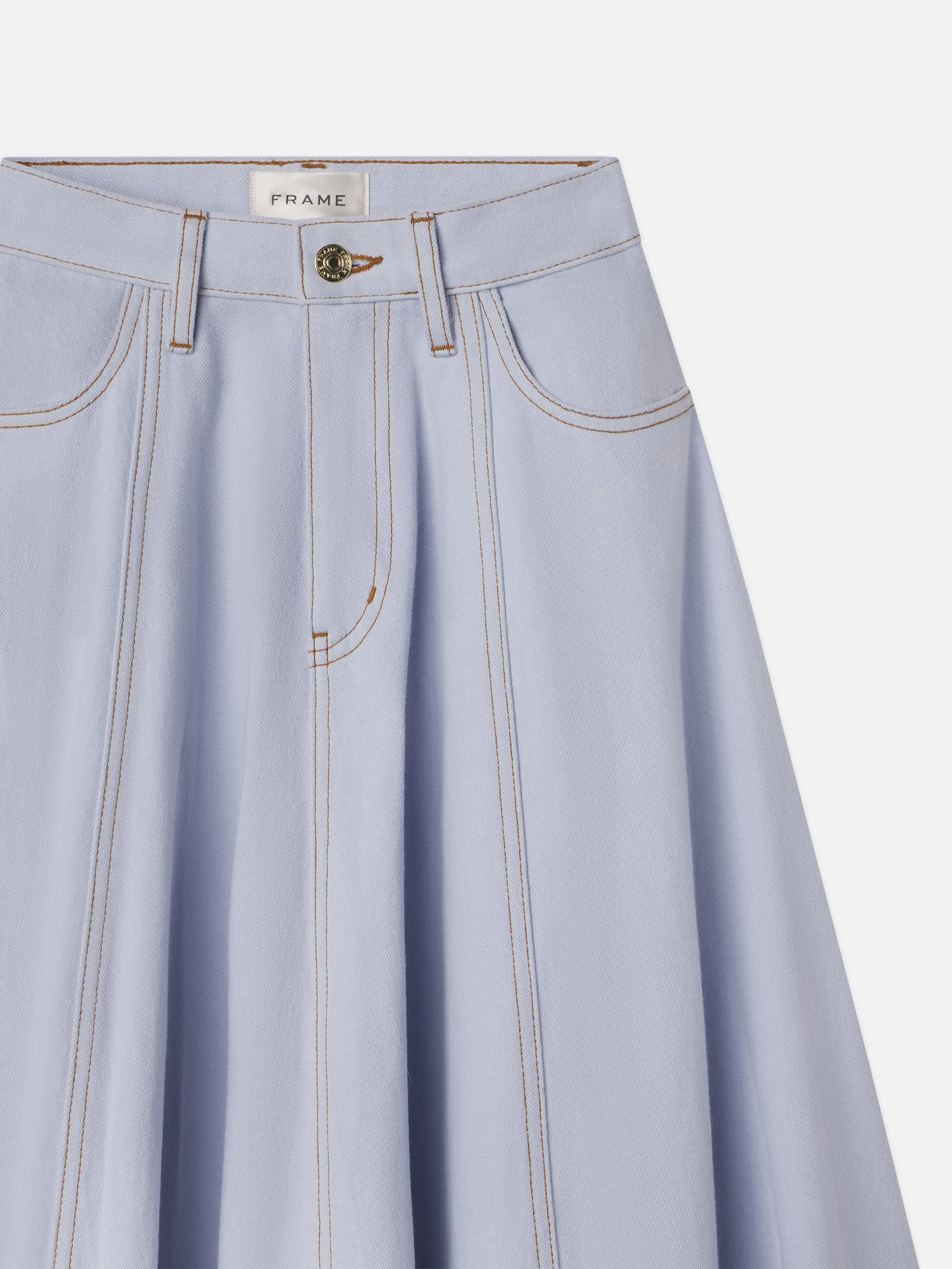 The Denim Ball Skirt -- Celeste sold by Frame Denim product image thumbnail 3