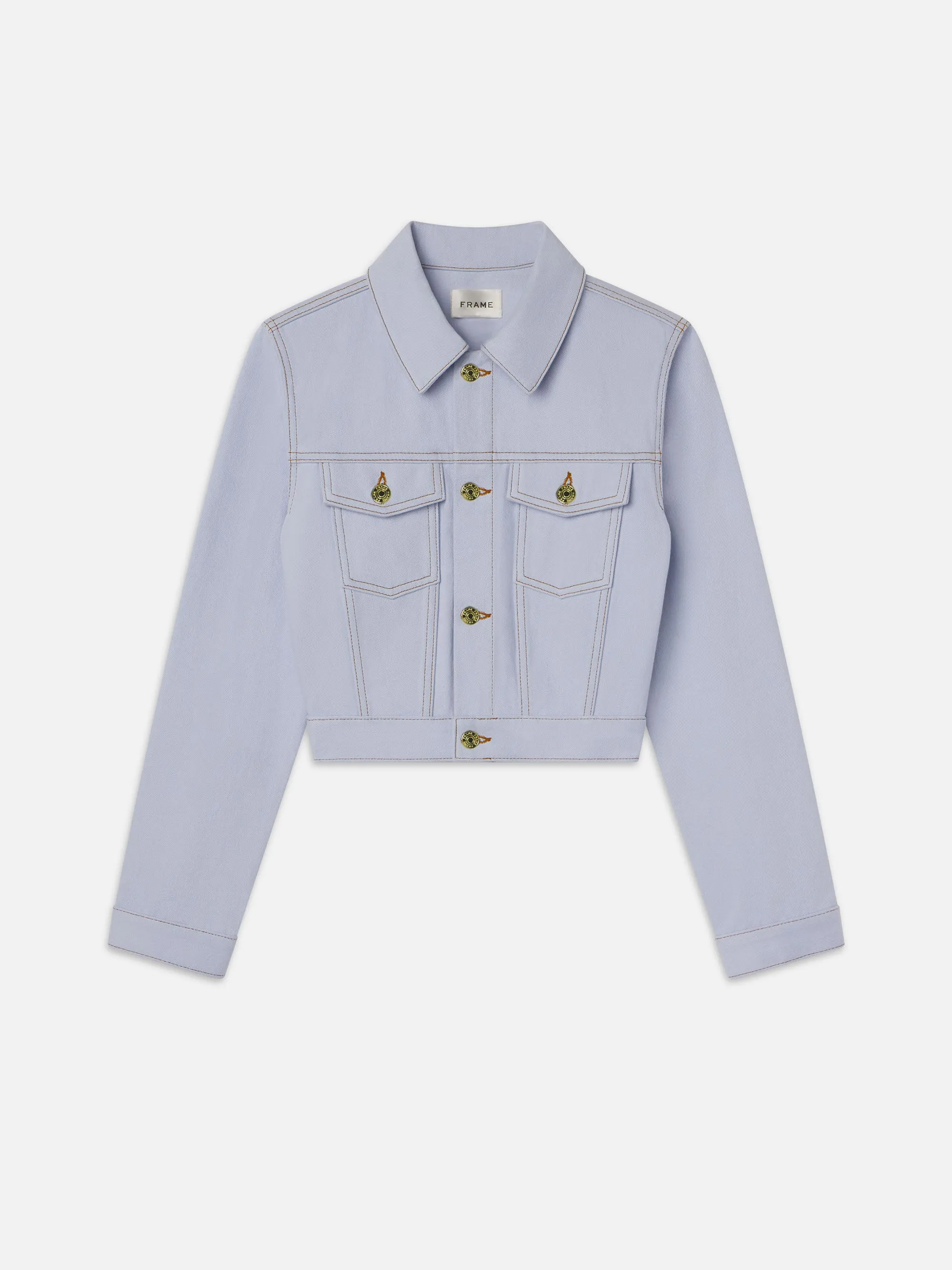 The Tailored Denim Jacket -- Celeste sold by Frame Denim