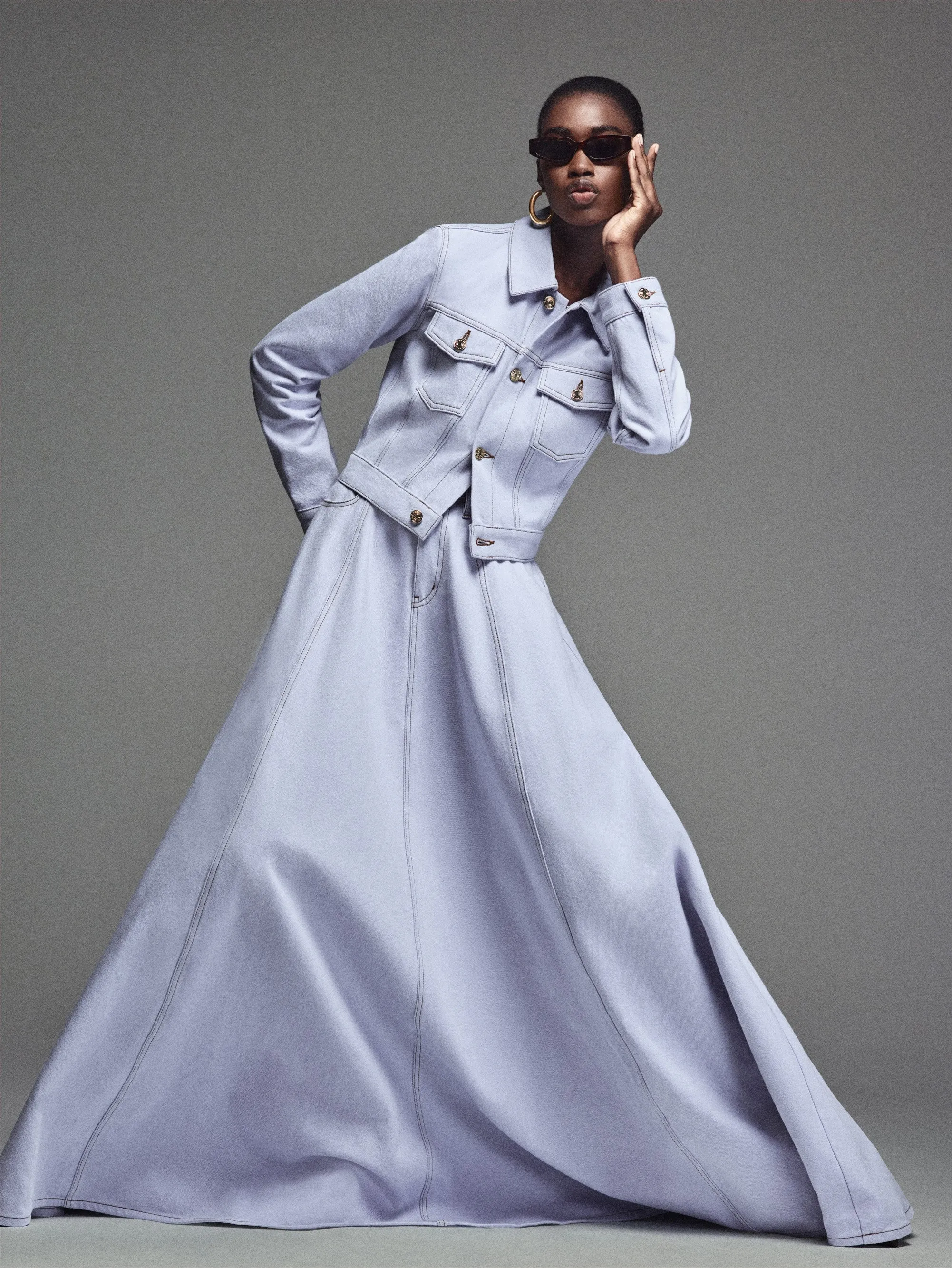 The Tailored Denim Jacket -- Celeste sold by Frame Denim product image thumbnail 2