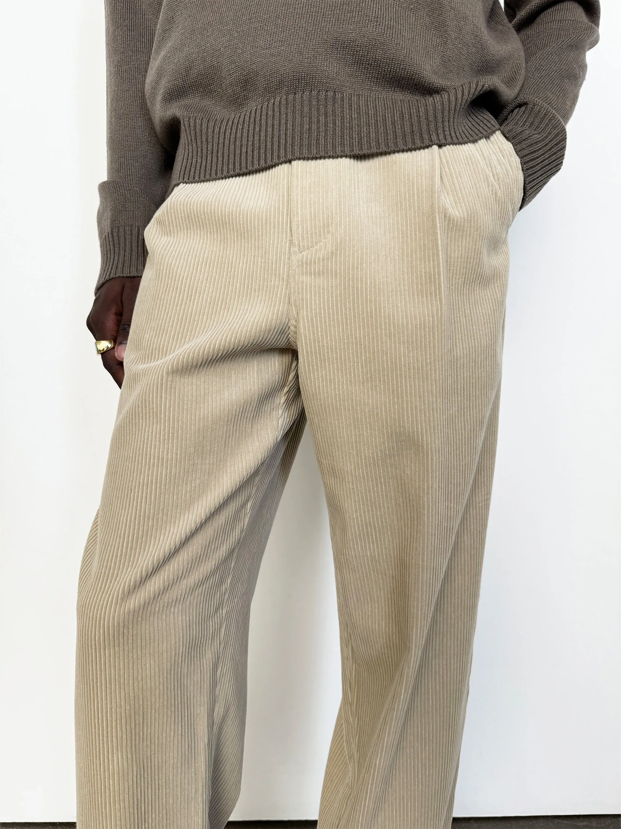 Tapered Pleated Trousers -- Dove sold by Frame Denim product image thumbnail 2
