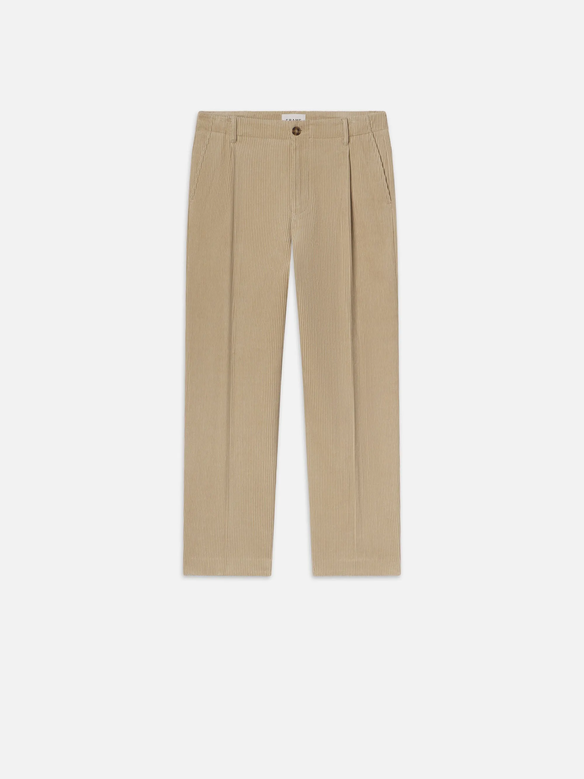 Tapered Pleated Trousers -- Dove sold by Frame Denim