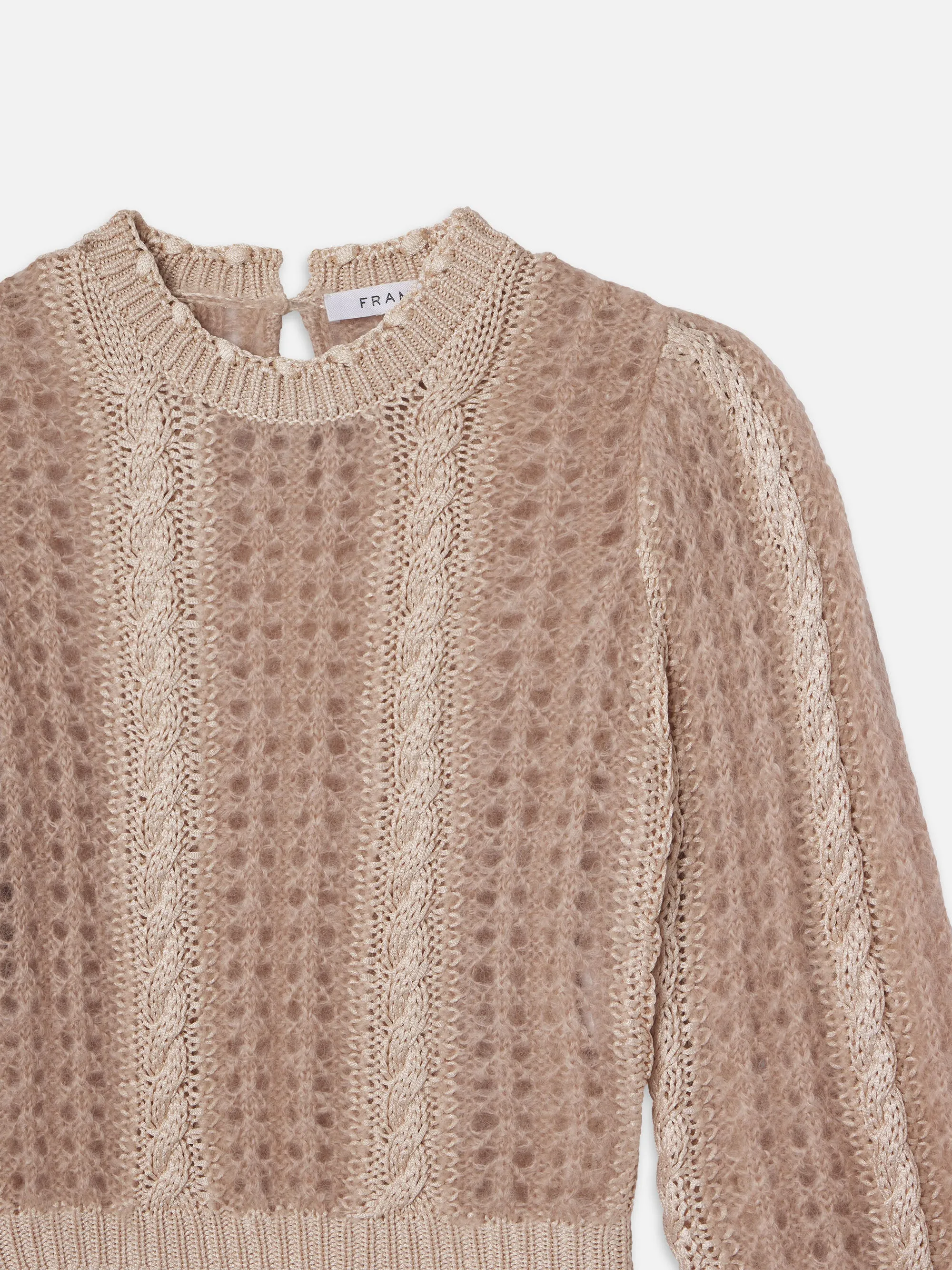 Femme Cable Mix Sweater -- Blush Multi sold by Frame Denim product image thumbnail 3