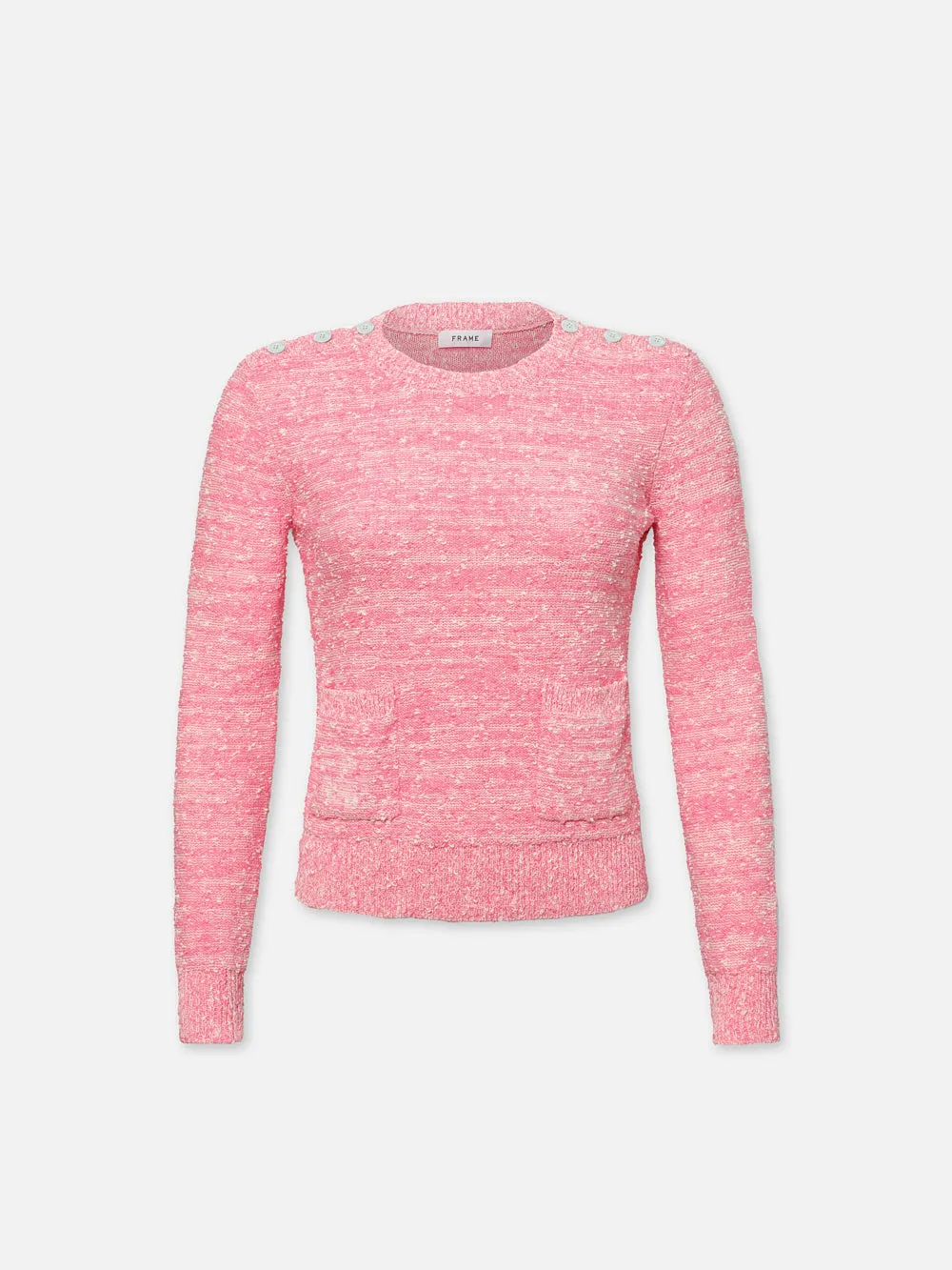 Patch Pocket Sweater -- Pink sold by Frame Denim