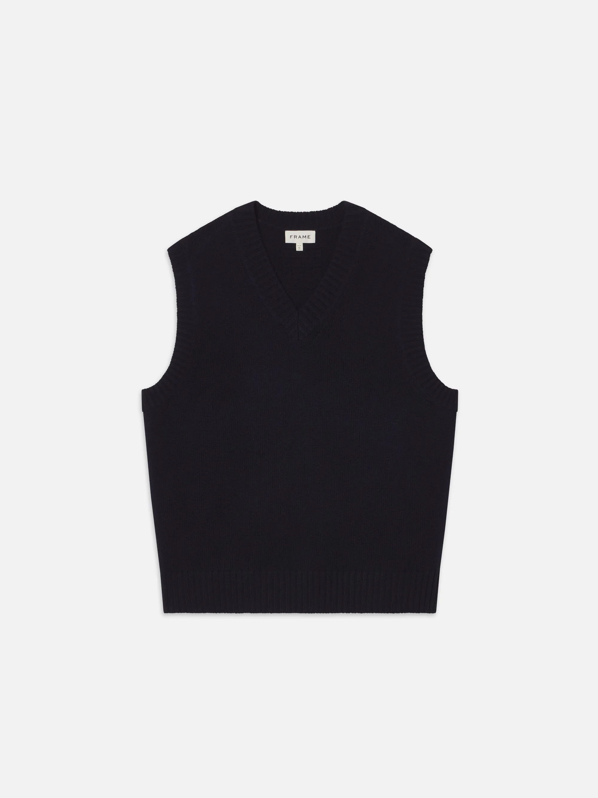 Cashmere Vest -- Navy sold by Frame Denim