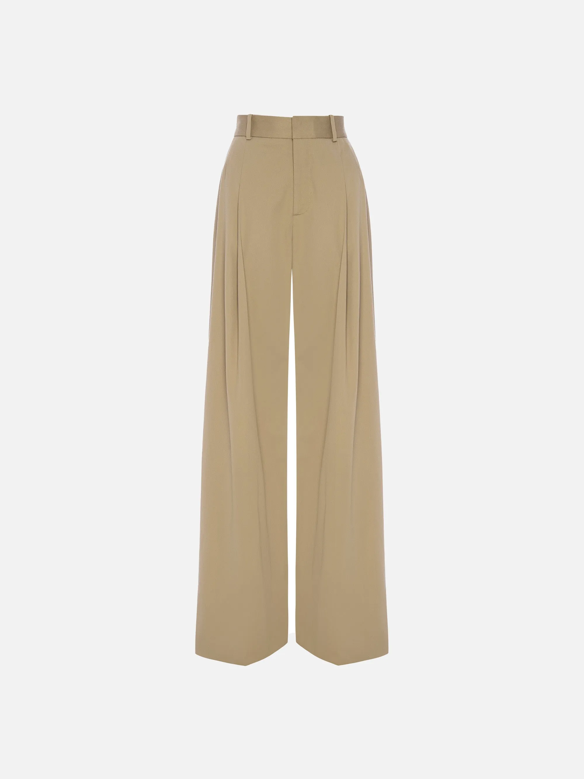 Pleated Wide Leg Pant -- Camel sold by Frame Denim