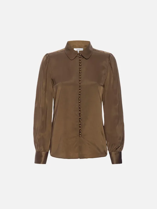 Round Collar Shirt -- Cinnamon sold by Frame Denim