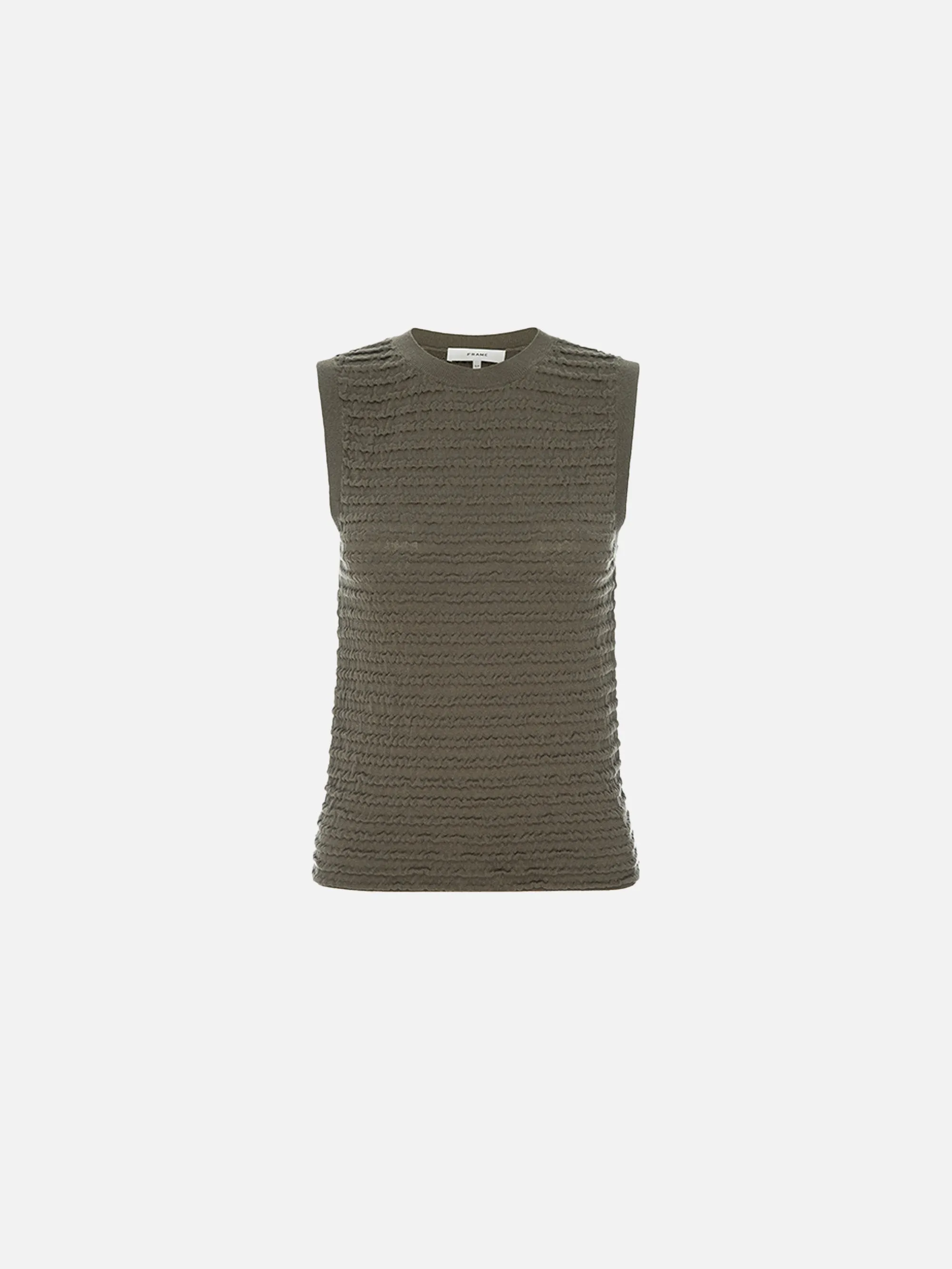 Smocked Sleeveless Sweater -- Sage sold by Frame Denim