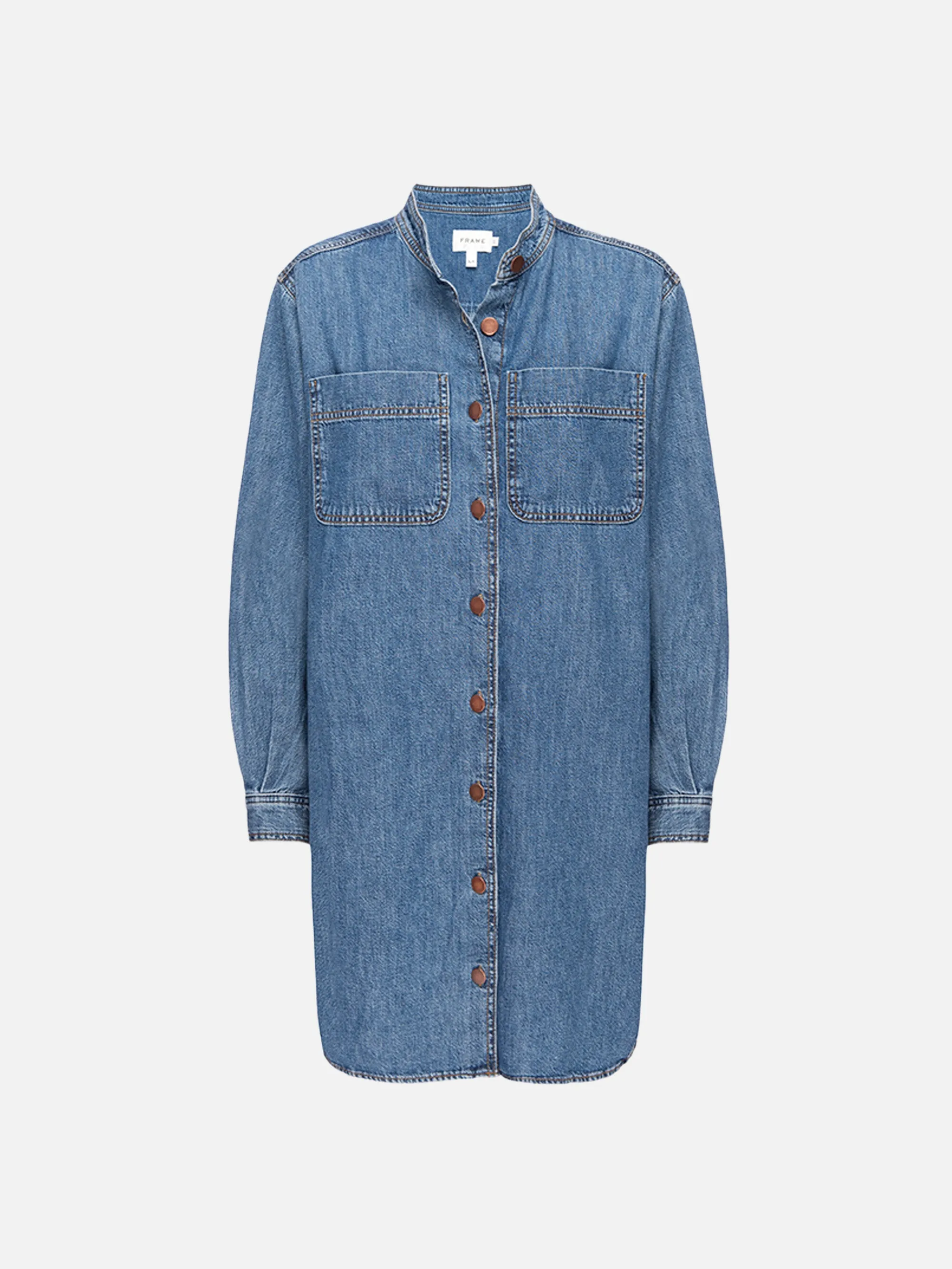 Double Pocket Shirt Dress -- Boy Blue sold by Frame Denim
