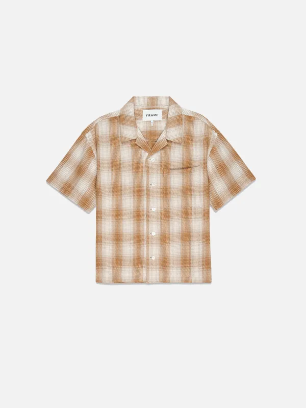 Baja Plaid Short Sleeve Shirt -- Rust sold by Frame Denim