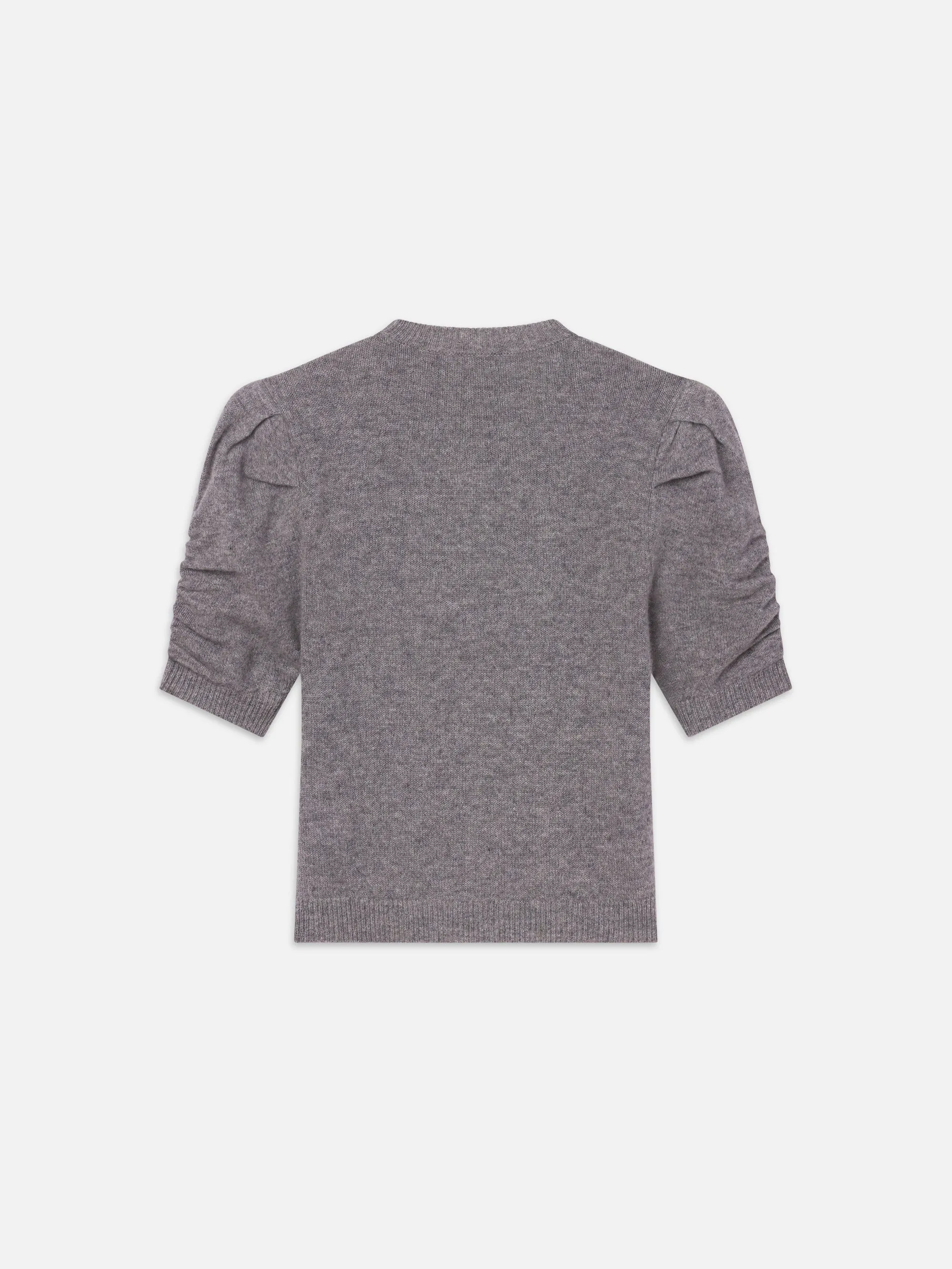 Ruched Sleeve Cashmere Sweater -- Dark Gris Heather sold by Frame Denim product image thumbnail 3