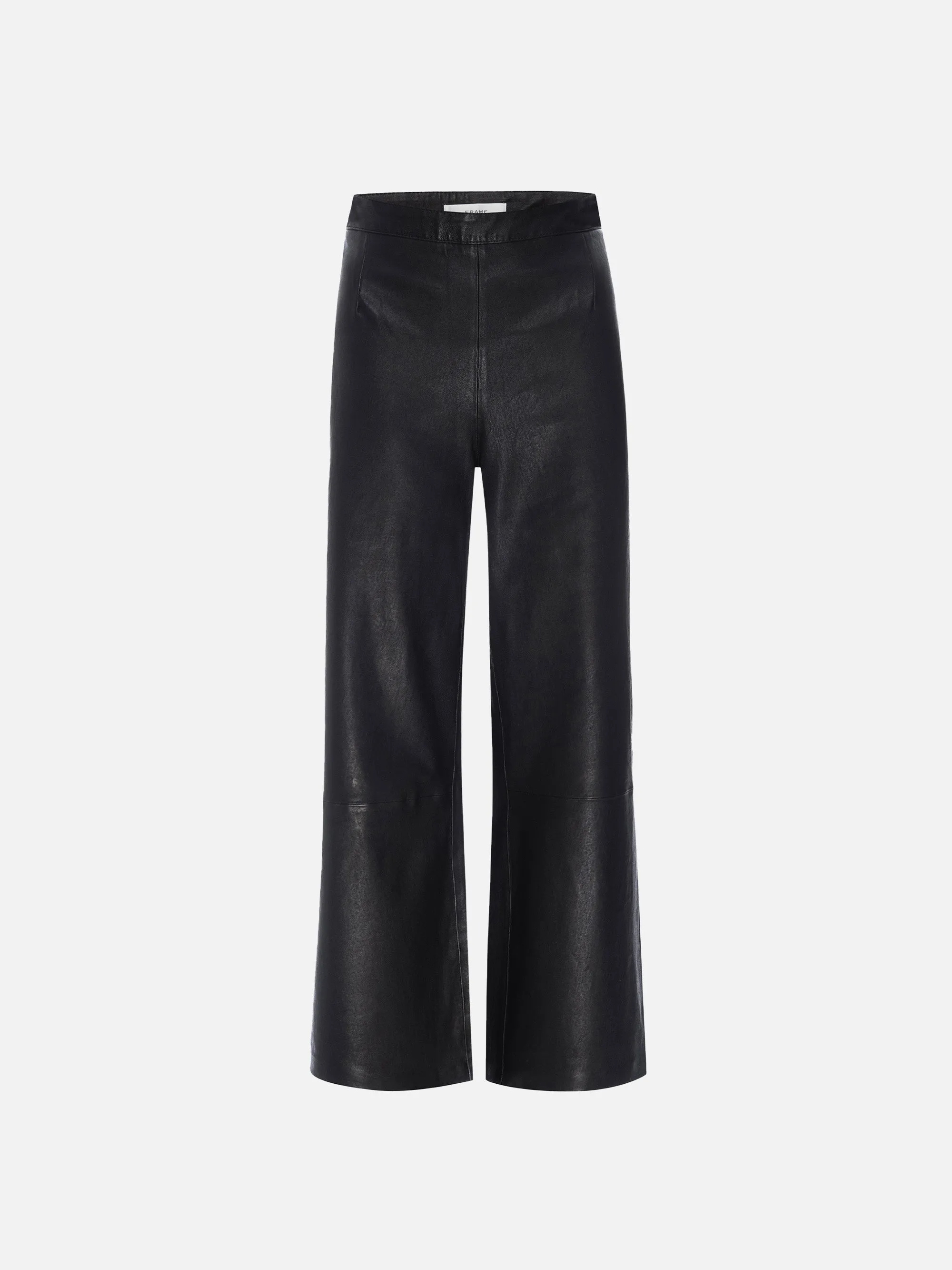 Cropped Leather Wide Leg -- Black sold by Frame Denim