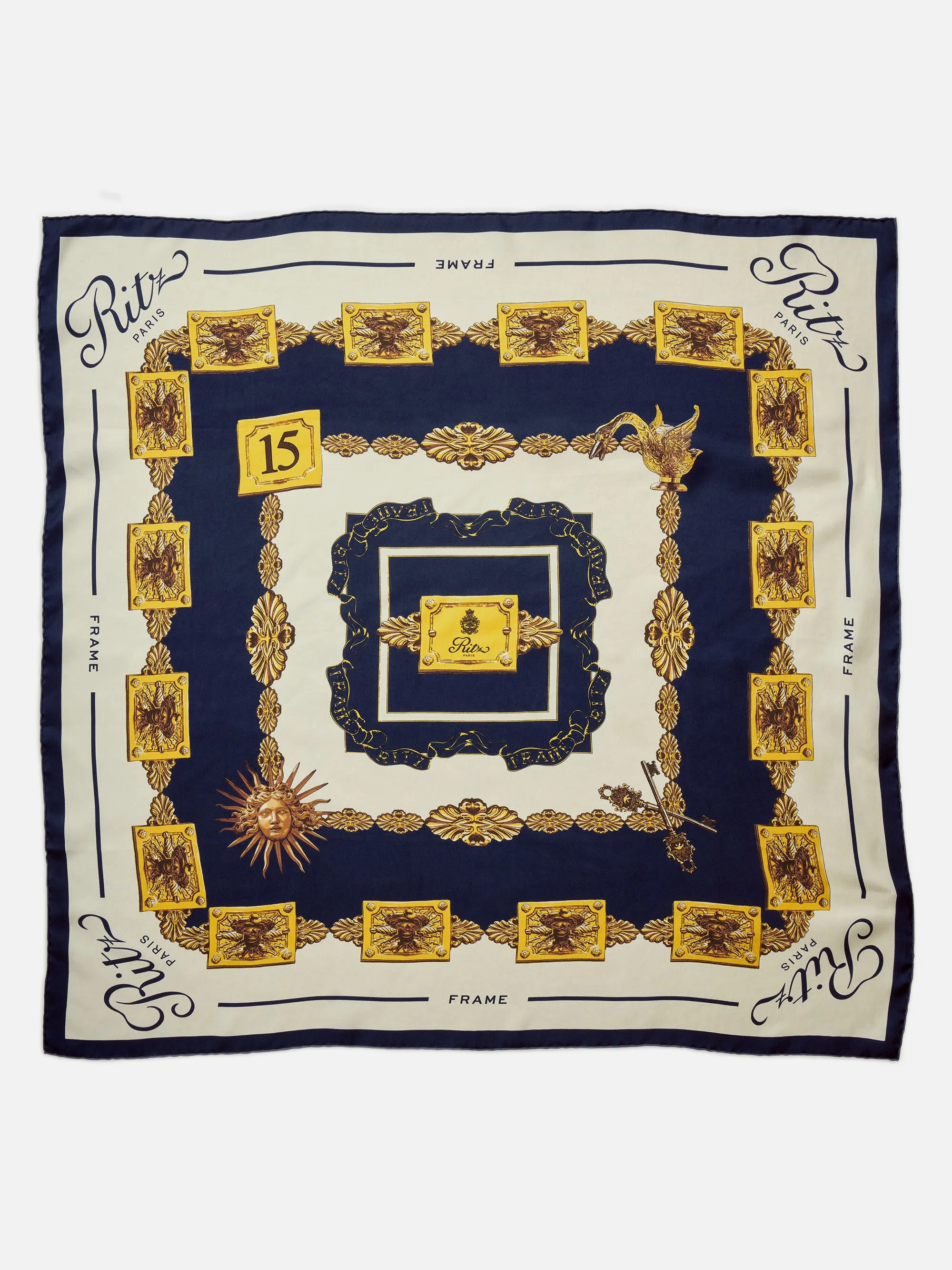 Ritz Silk Scarf -- Cream Multi sold by Frame Denim