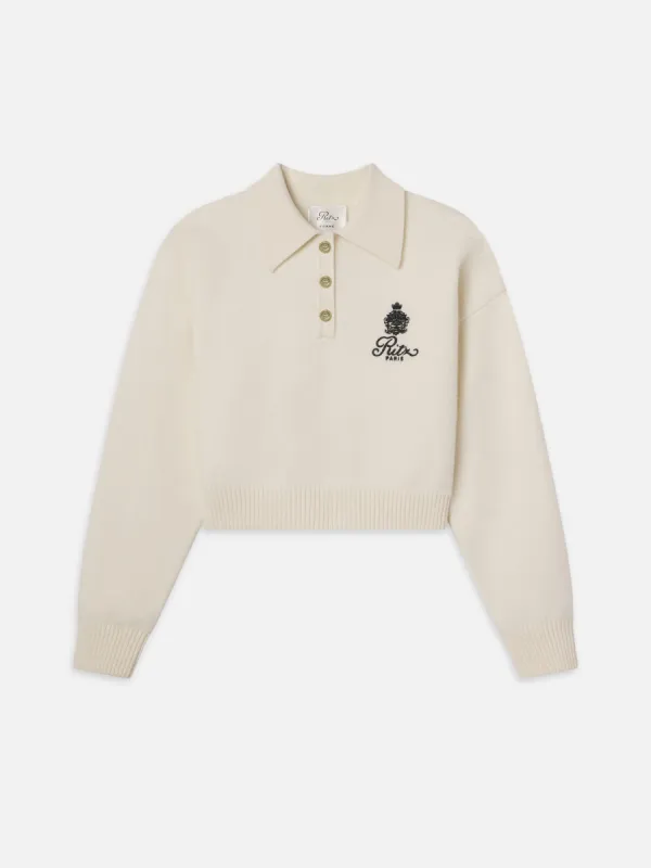 Ritz Women's Crest Cashmere Sweater -- Cream made by Frame Denim
