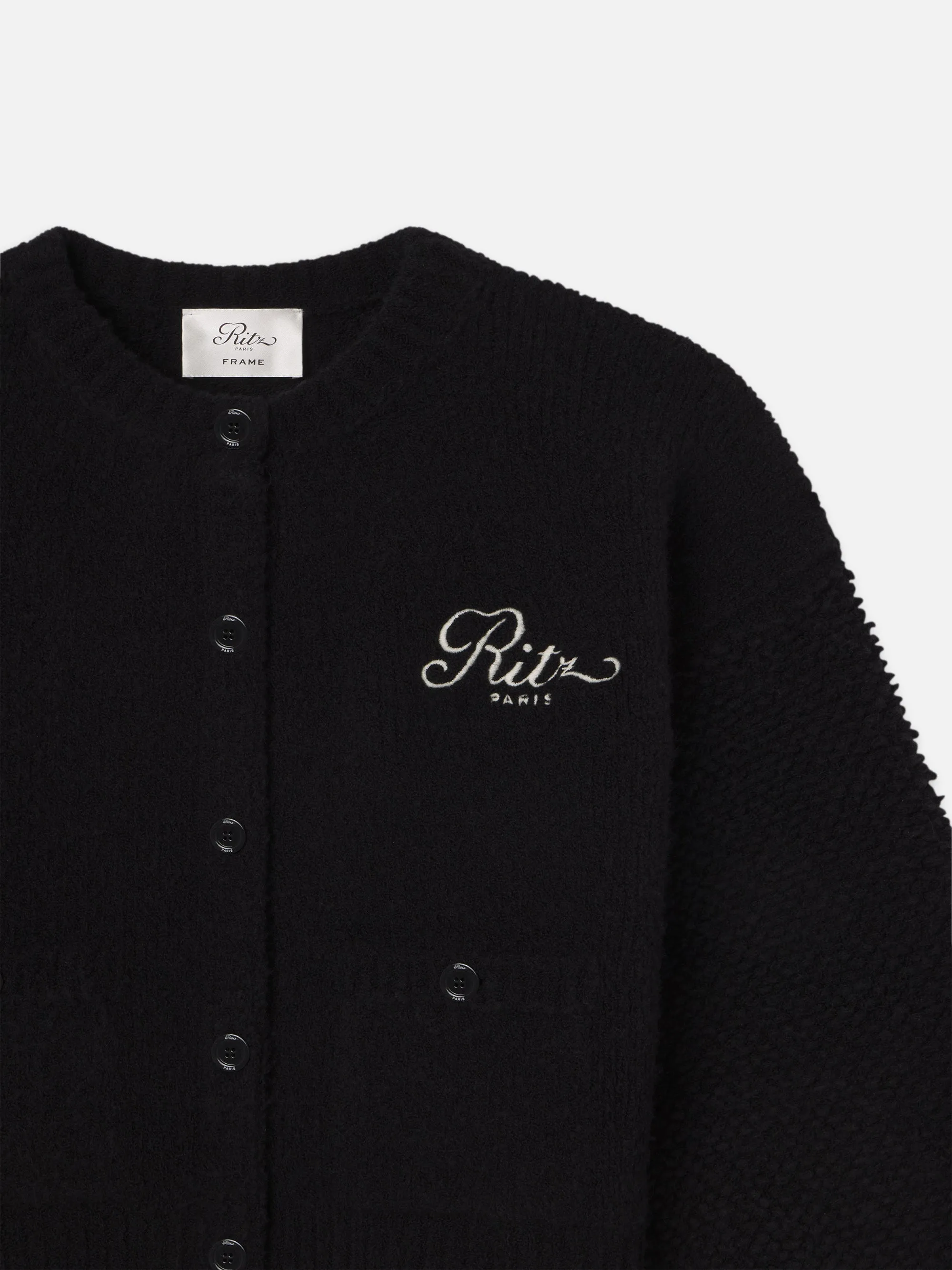 Ritz Mixed Stitch Sweater -- Black sold by Frame Denim product image thumbnail 3