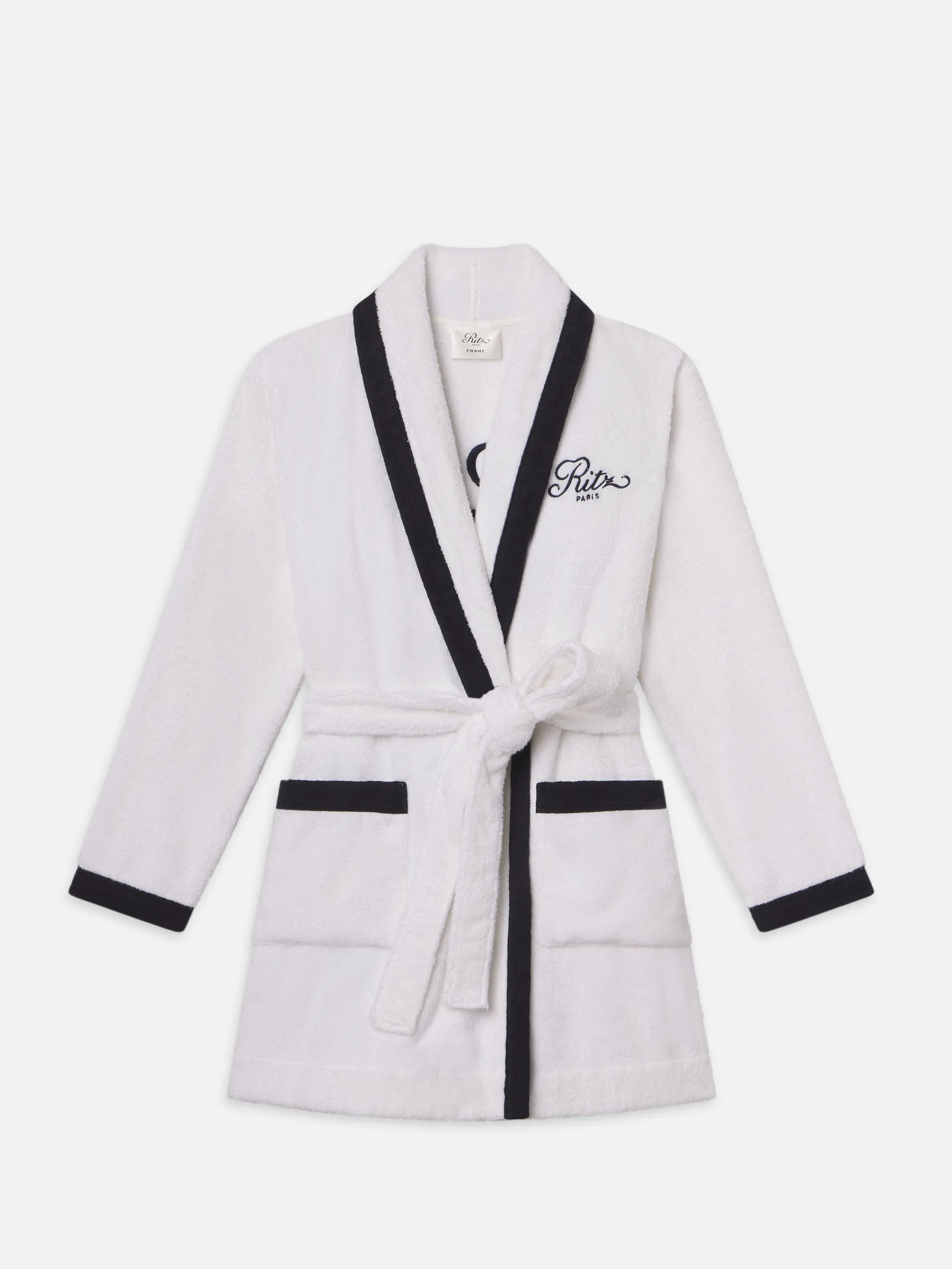 Ritz Terry Bathrobe -- Optic White sold by Frame Denim