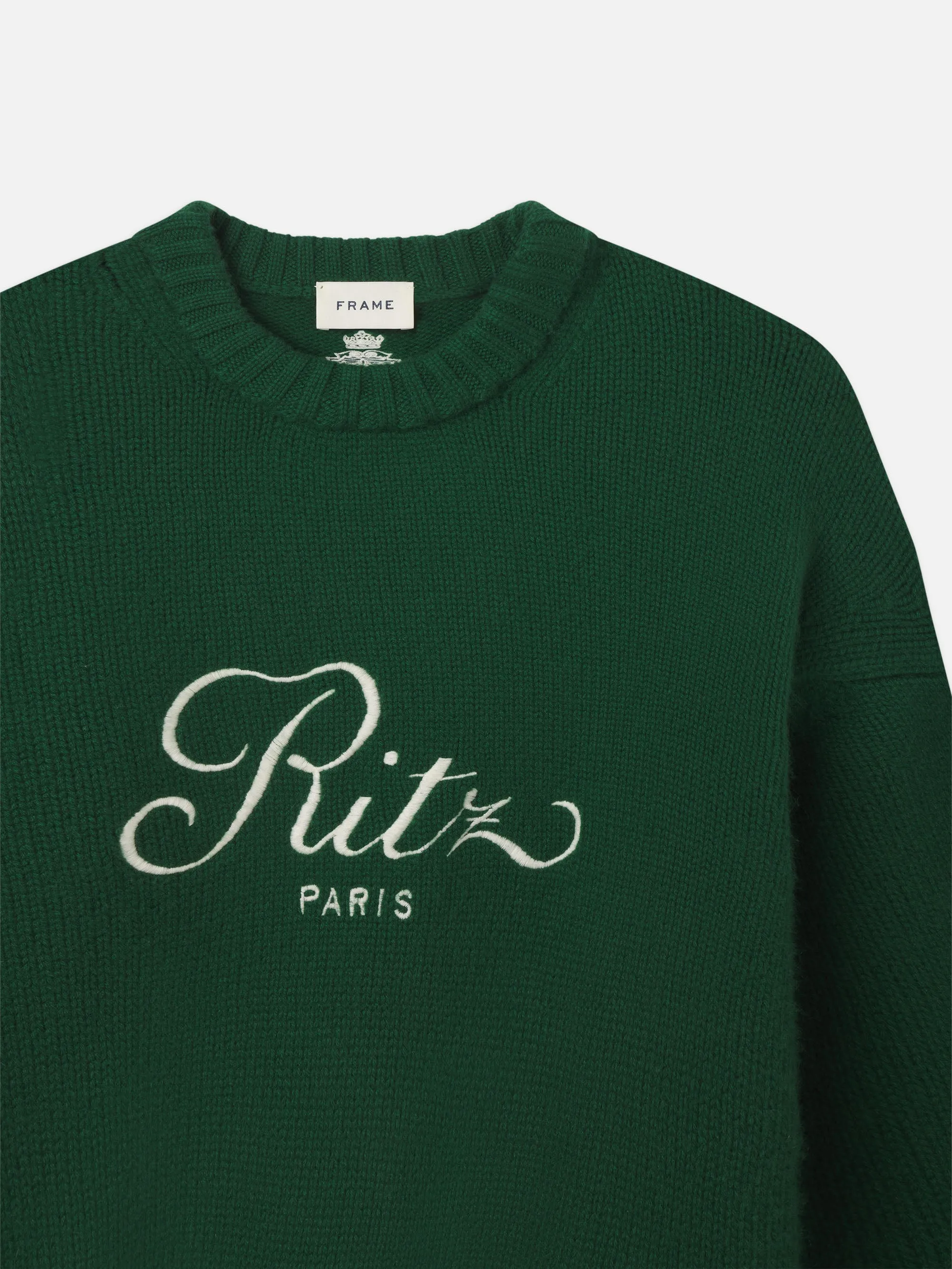 Ritz Unisex Cashmere Sweater -- Hunter Green sold by Frame Denim product image thumbnail 3