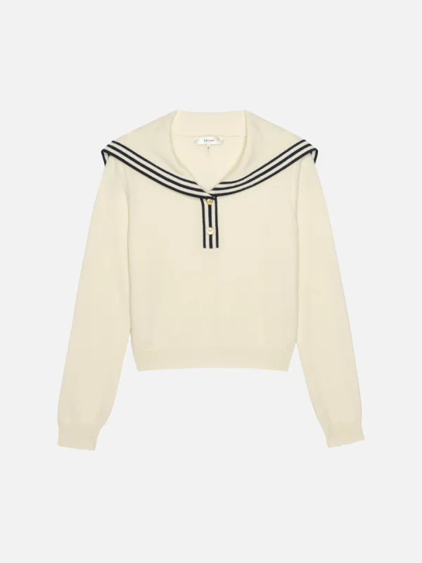 The Sailor Sweater -- Cream Multi sold by Frame Denim