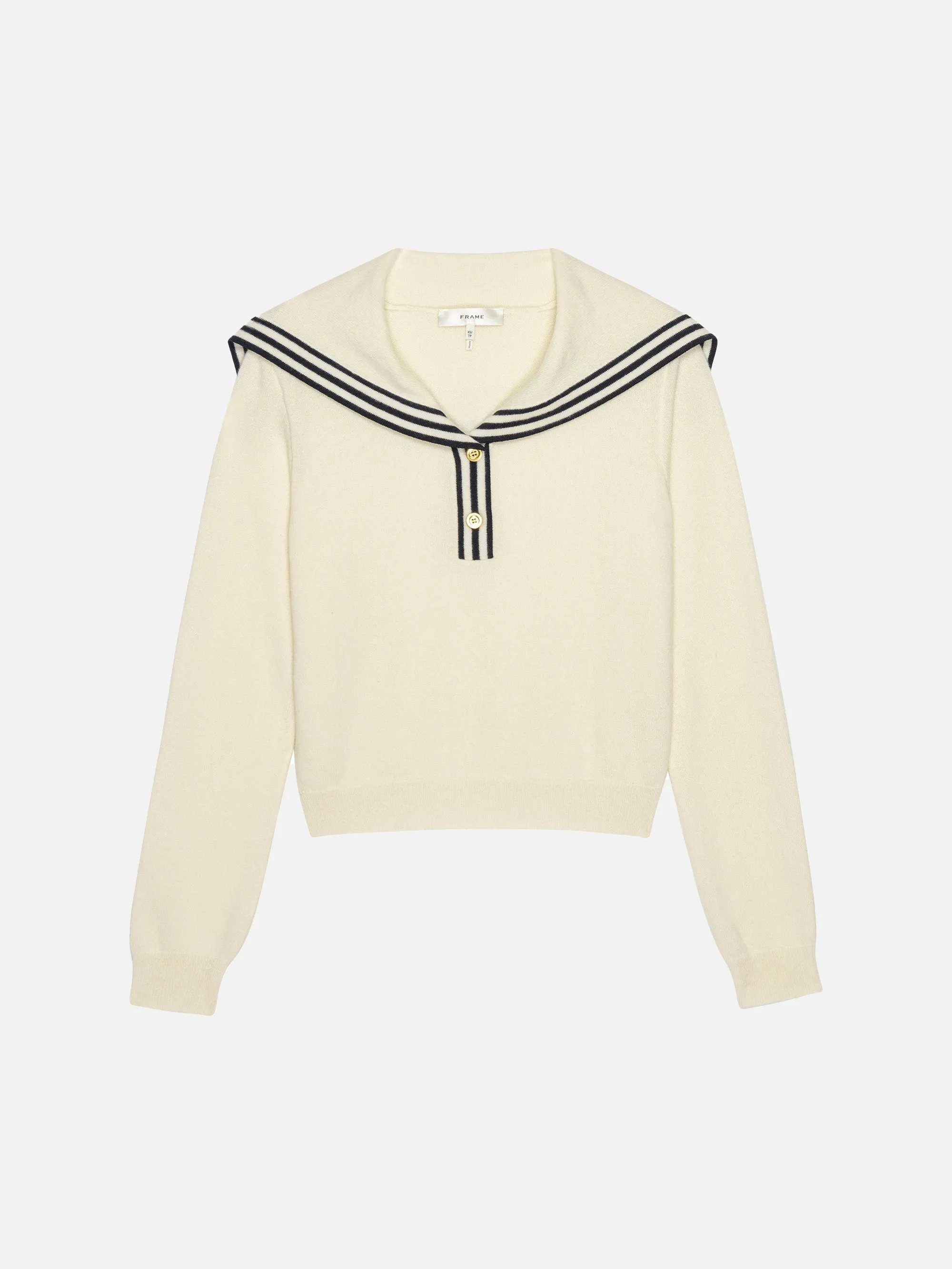 The Sailor Sweater -- Cream Multi sold by Frame Denim