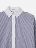 The Borrowed Shirt -- Dark Chambray Multi sold by Frame Denim