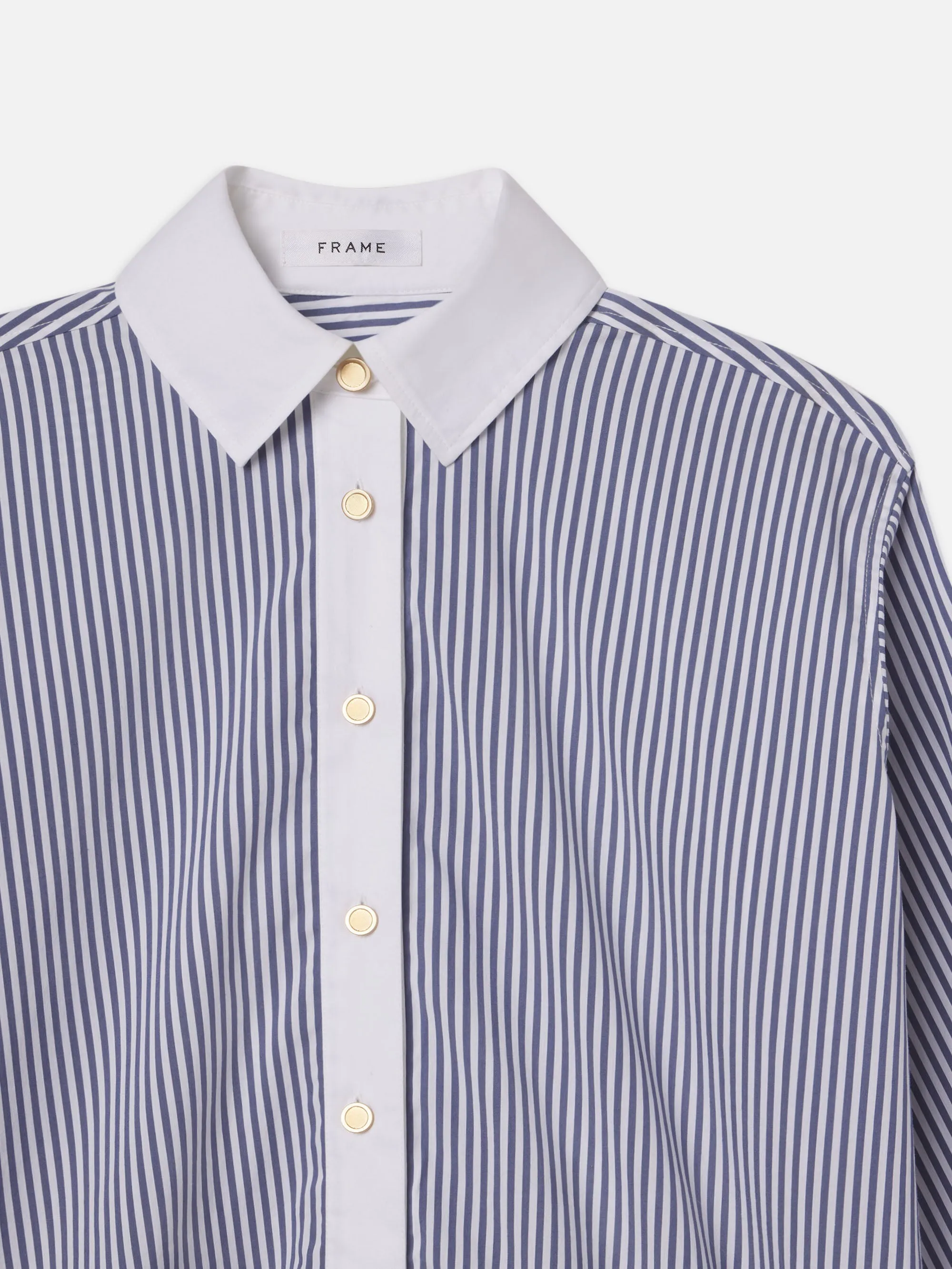 The Borrowed Shirt -- Dark Chambray Multi sold by Frame Denim product image thumbnail 4