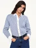 The Borrowed Shirt -- Dark Chambray Multi sold by Frame Denim