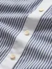The Borrowed Shirt -- Dark Chambray Multi sold by Frame Denim