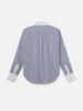 The Borrowed Shirt -- Dark Chambray Multi sold by Frame Denim
