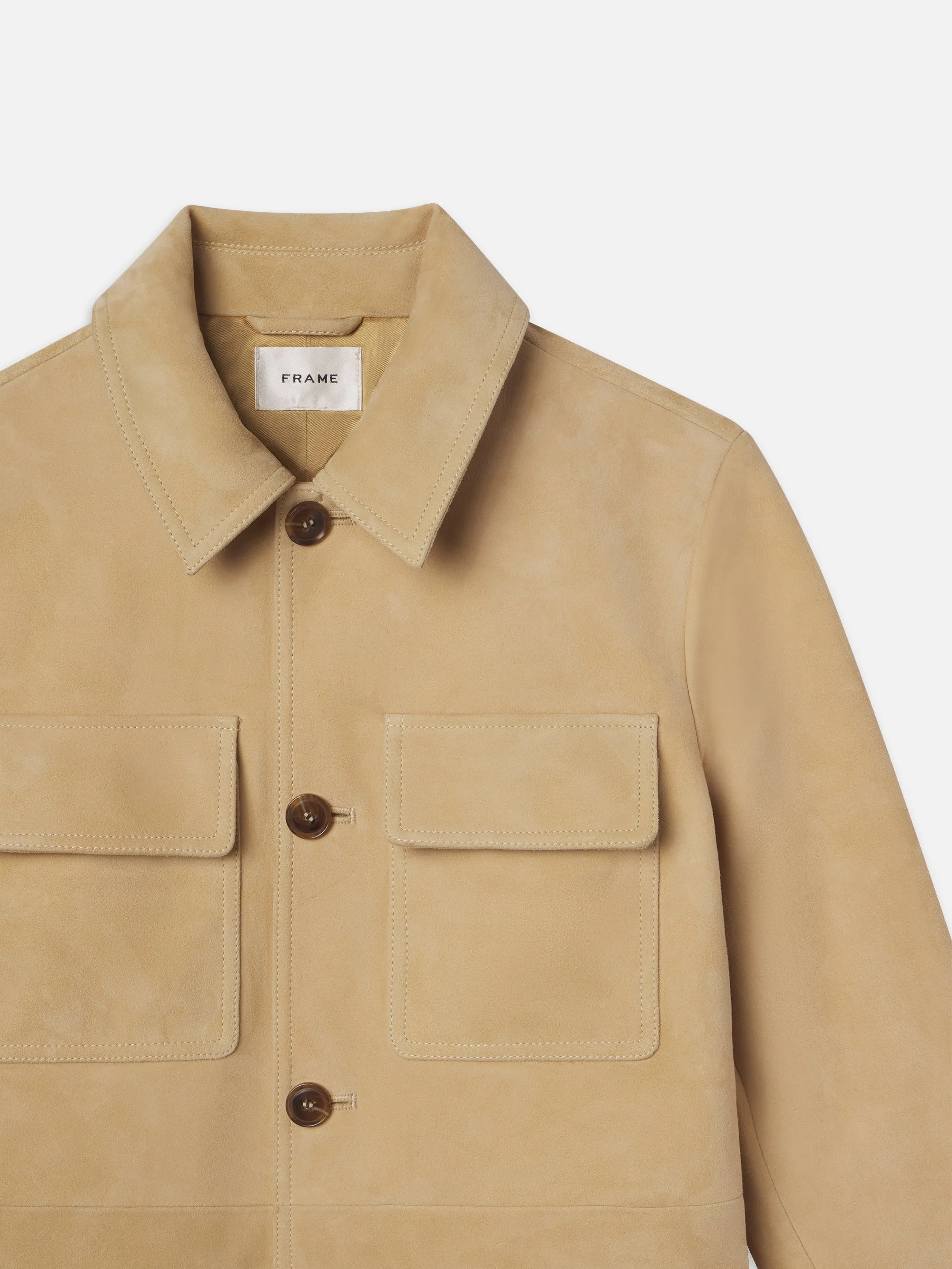 Suede Safari Jacket -- Sand sold by Frame Denim product image thumbnail 3