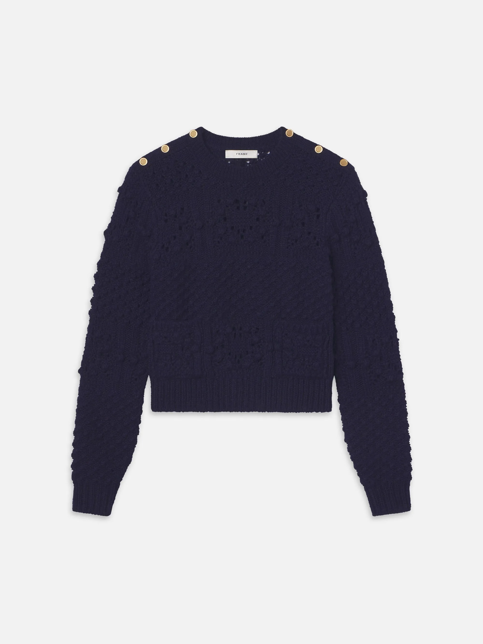 Patch Pocket Sweater -- Navy sold by Frame Denim